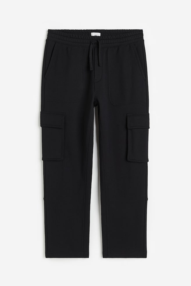 Relaxed Fit Cargo joggers - Black/Khaki green - 2