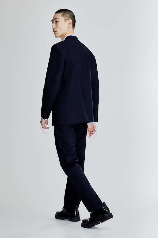 Regular Fit Suit trousers - Navy blue/Black - 4