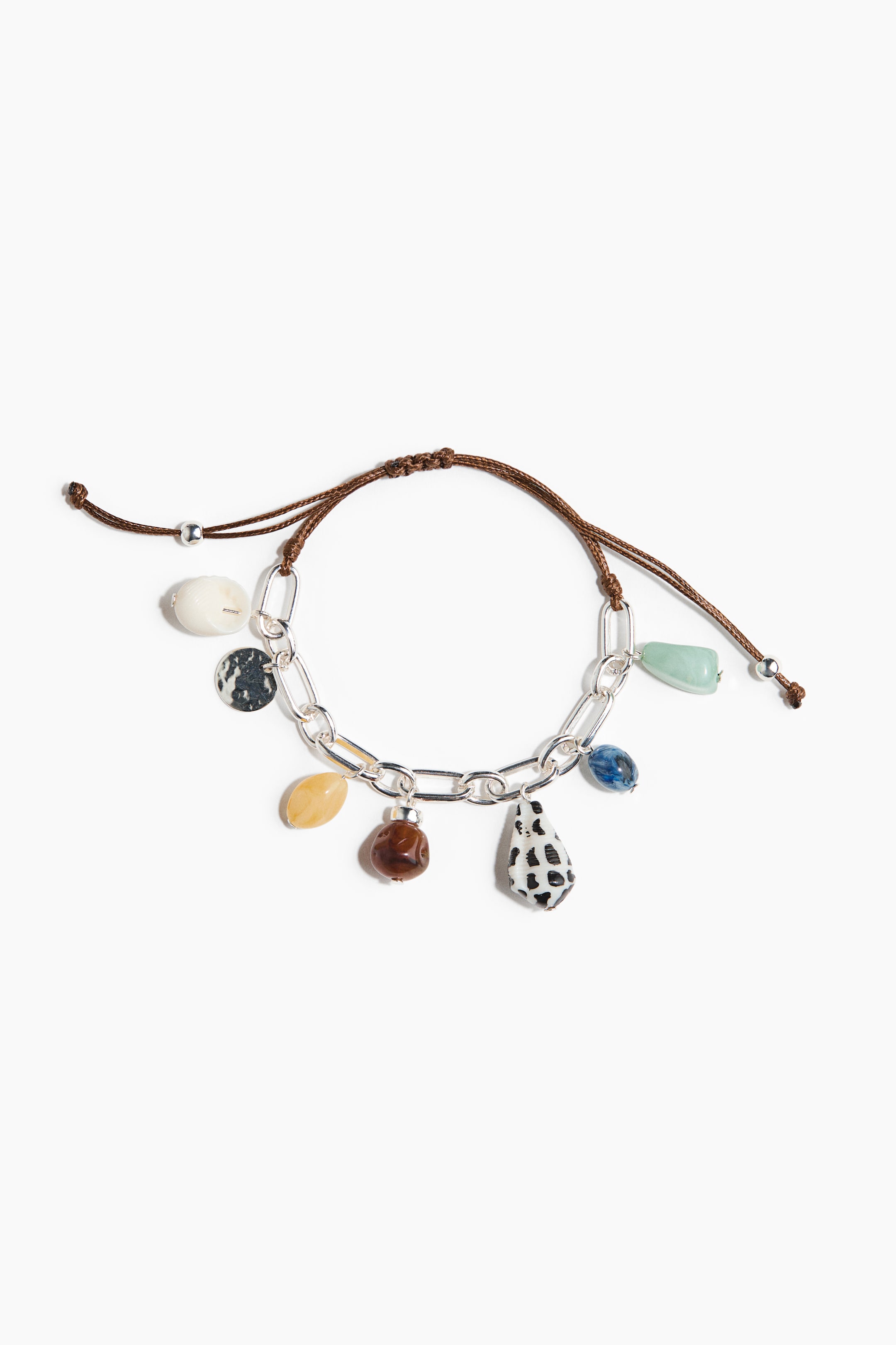 View larger image: Charm anklet - Silver-coloured/Dark brown - Ladies | H&M 1