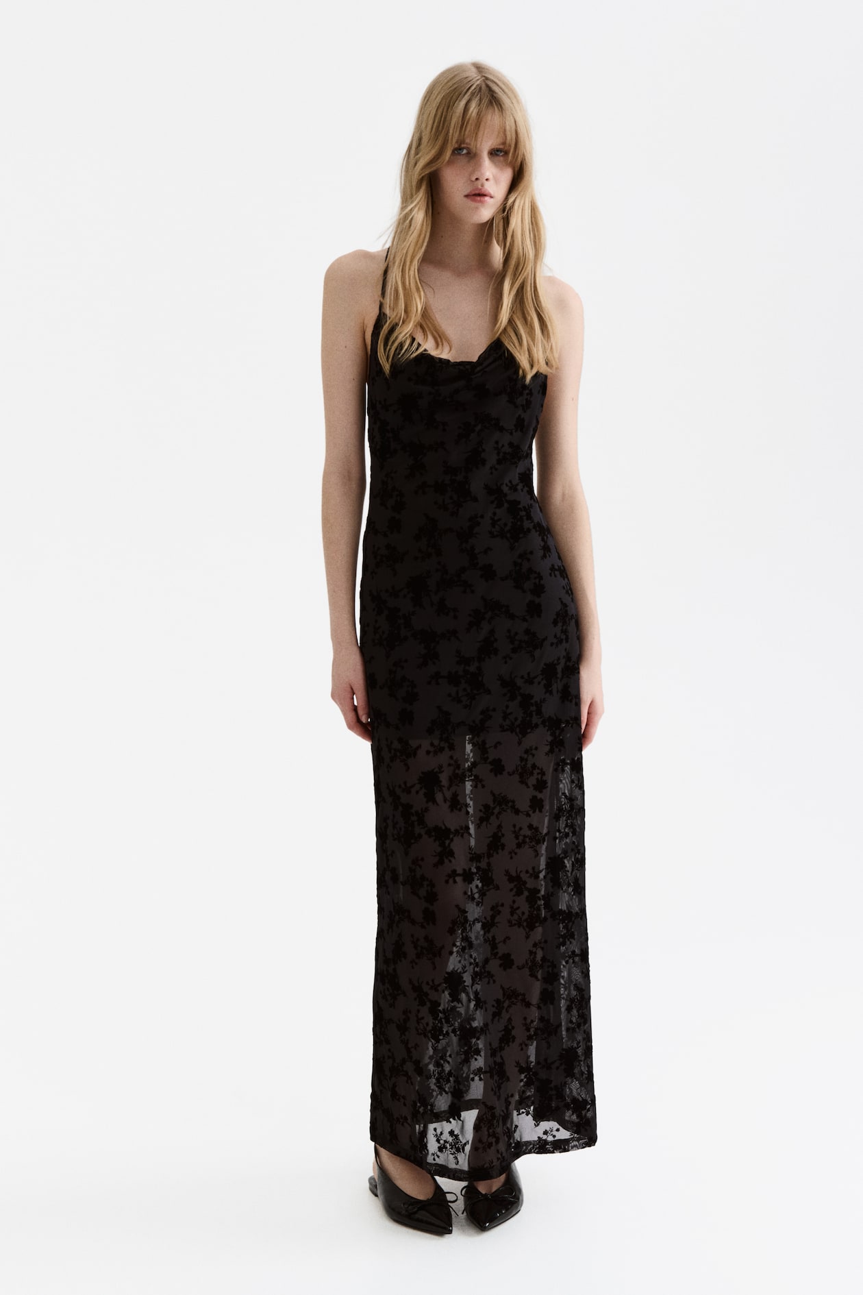 Flock-Print Strappy Dress - image 5