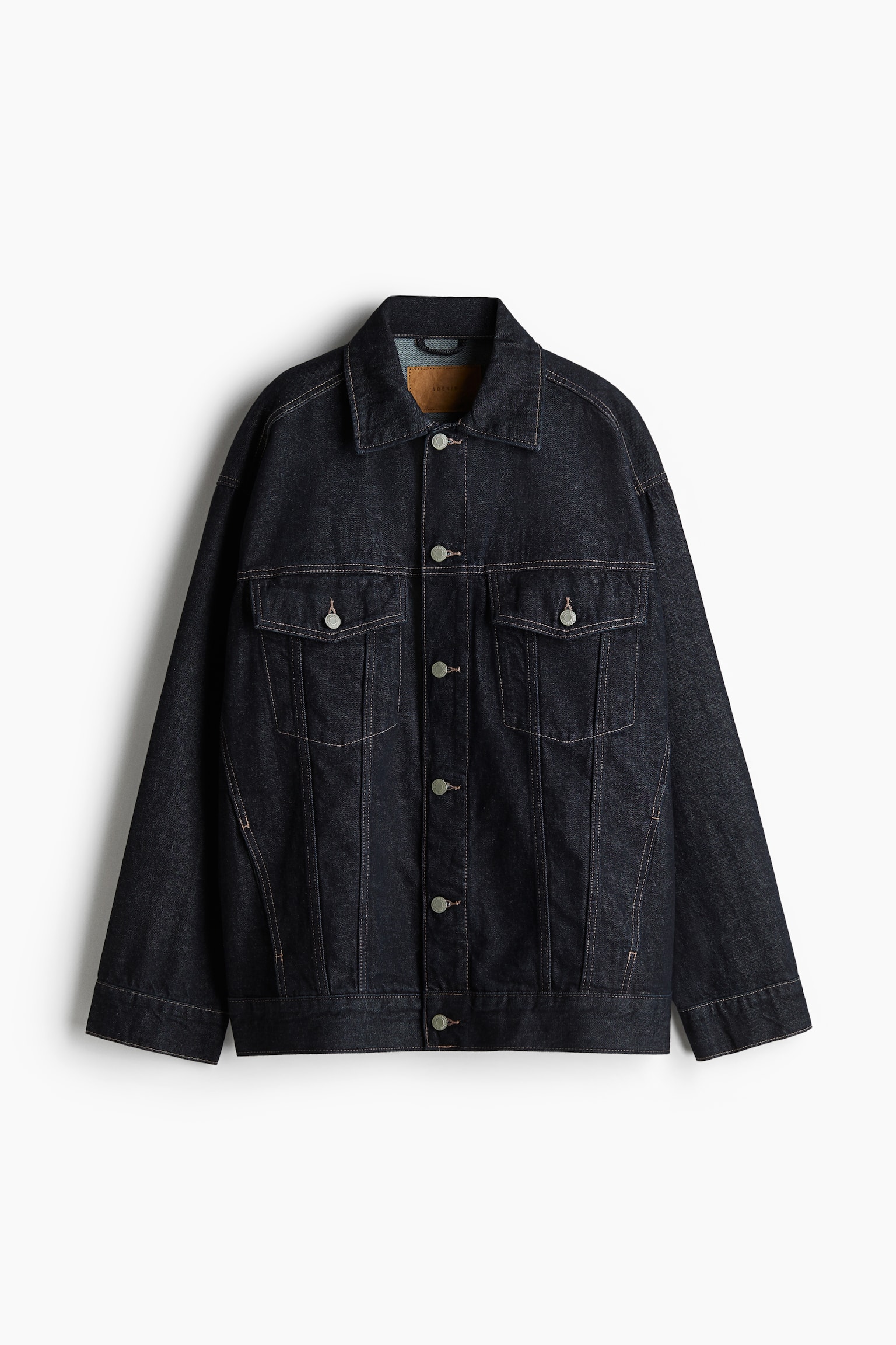 Oversized denim jacket - Dark denim blue/Denim blue/Light denim blue - 2