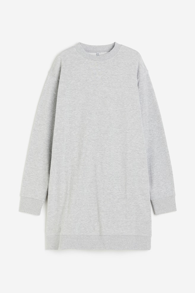 Sweatshirt dress - Light grey marl/Black/Dark grey/Light beige - 2