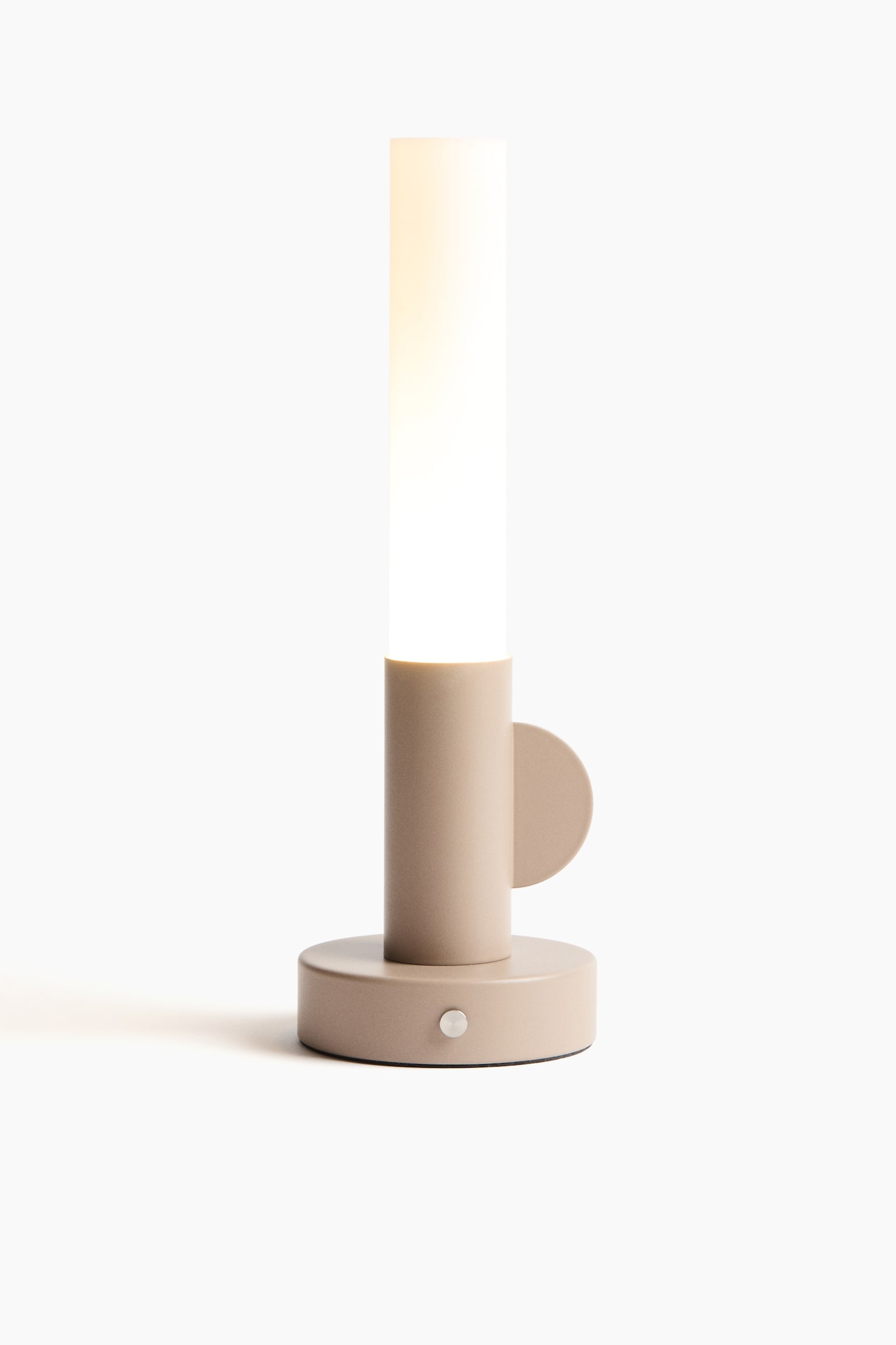 Oppladbar bordlampe med stearinlyslook - Beige/Olivengrønn/Sort - 5