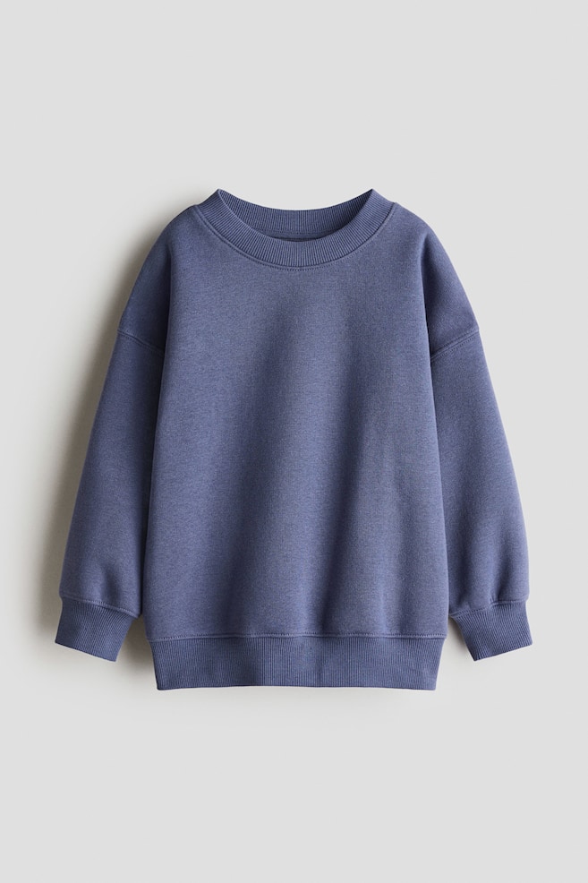 Felpa oversize con interno spazzolato - Dusty blue/Grigio scuro/Blu polvere/Azzurro/Azzurro/Turchese chiaro/Verde/Blu acceso/Blu navy/Verde/Blu/Turchese chiaro/Rosso scuro/Rosso - 1