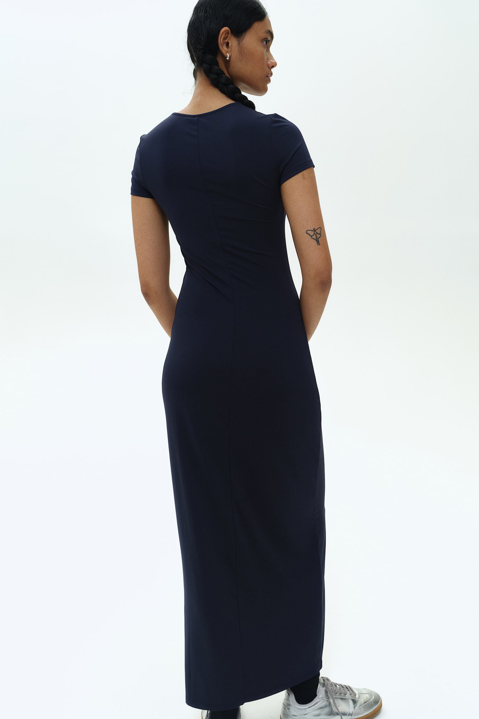 Jersey bodycon dress - Navy blue/Black/Greige/Light greige/Dark purple/Dark blue - 3