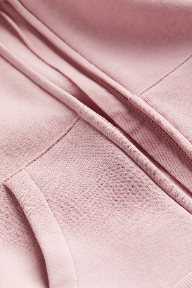 Zip-through hoodie - Light pink/Light grey marl/Pink/Light beige/Hearts - 5