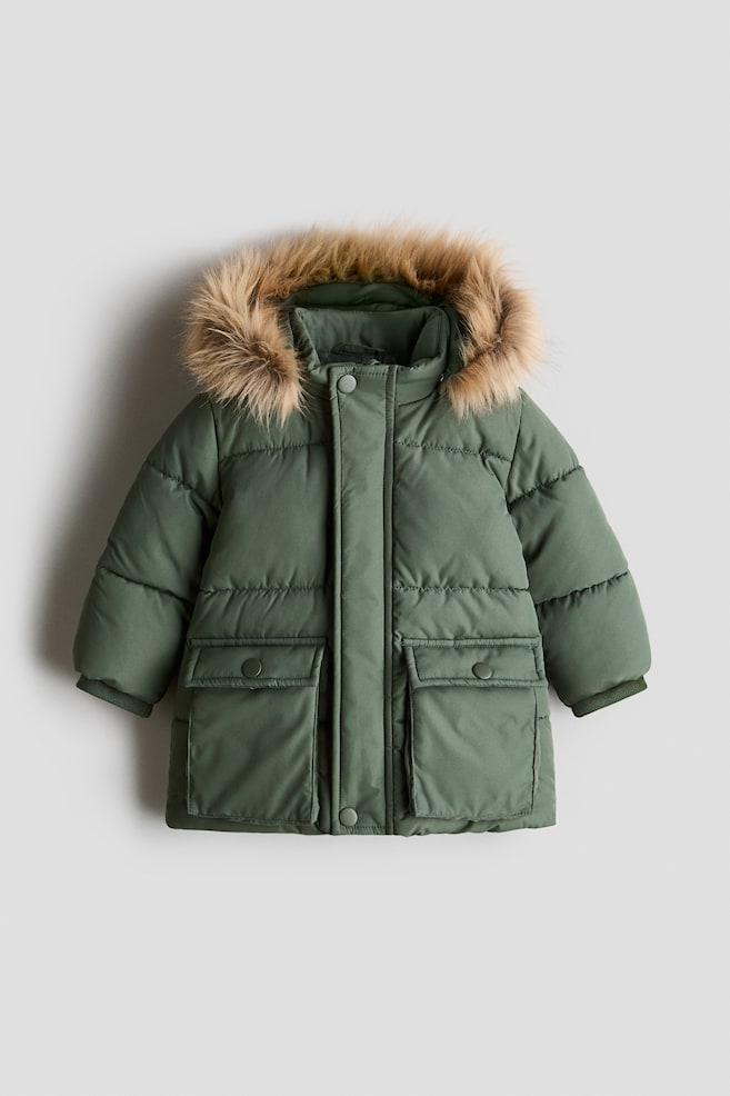 Padded Parka - Khaki green - 1