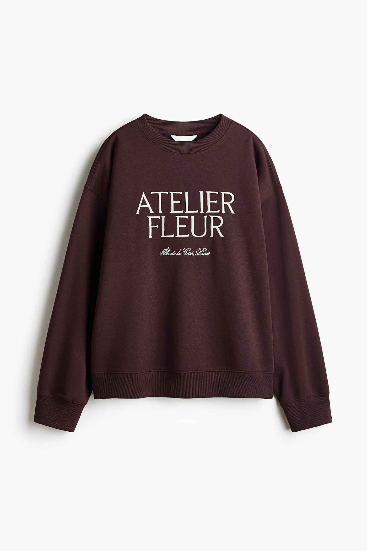 Text-motif sweatshirt - Dark brown/Atelier Fleur/Light pink/Athlétisme Parisien/Dark blue/Le Marais Académie/Grey/Minimaliste/Light grey marl/Paris/Black/NYC Studio/Dark brown/Atelier - 1