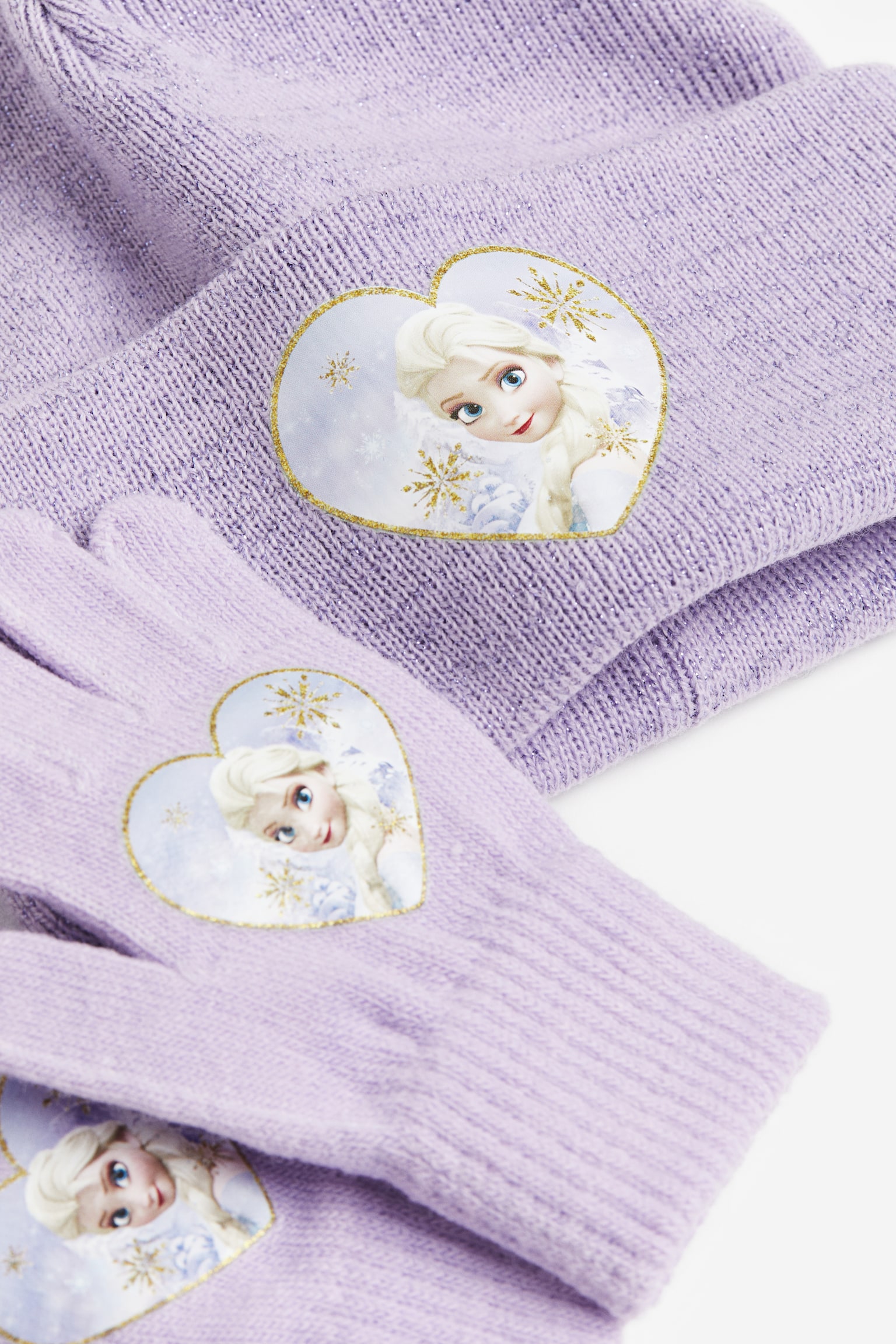 2-piece Design Detail Knit Set - Light purple/Frozen - 2