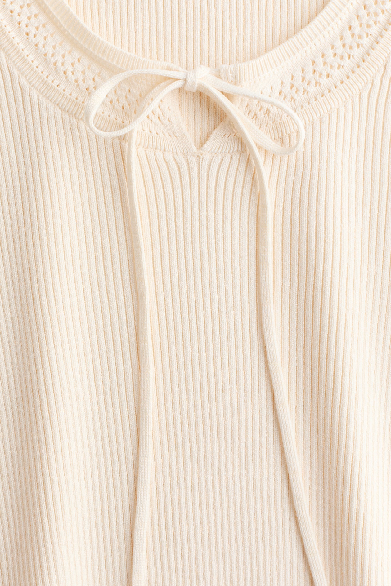 Ruffle-Trimmed Rib-Knit Top - image 4