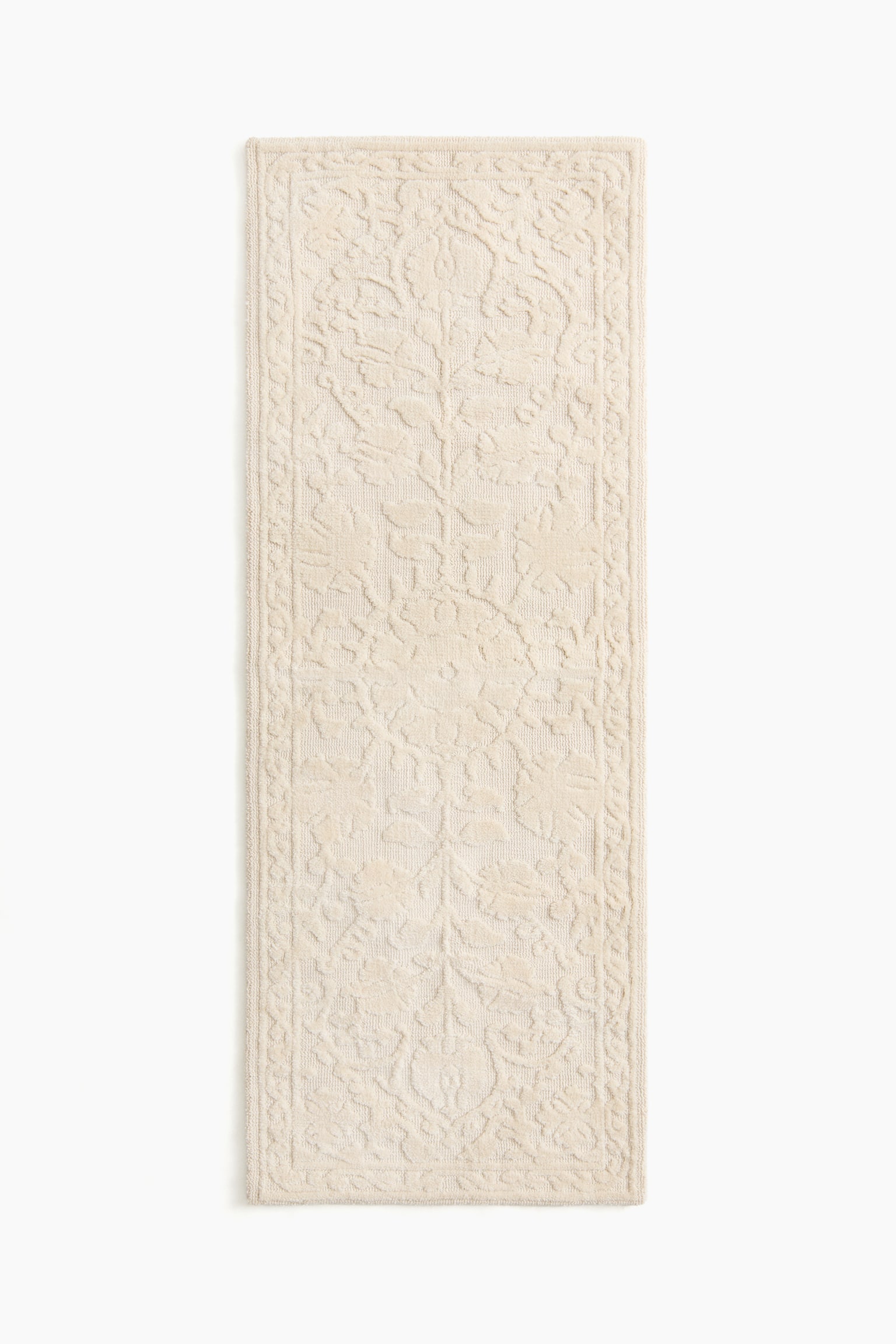 Patterned runner rug - Beige - 1