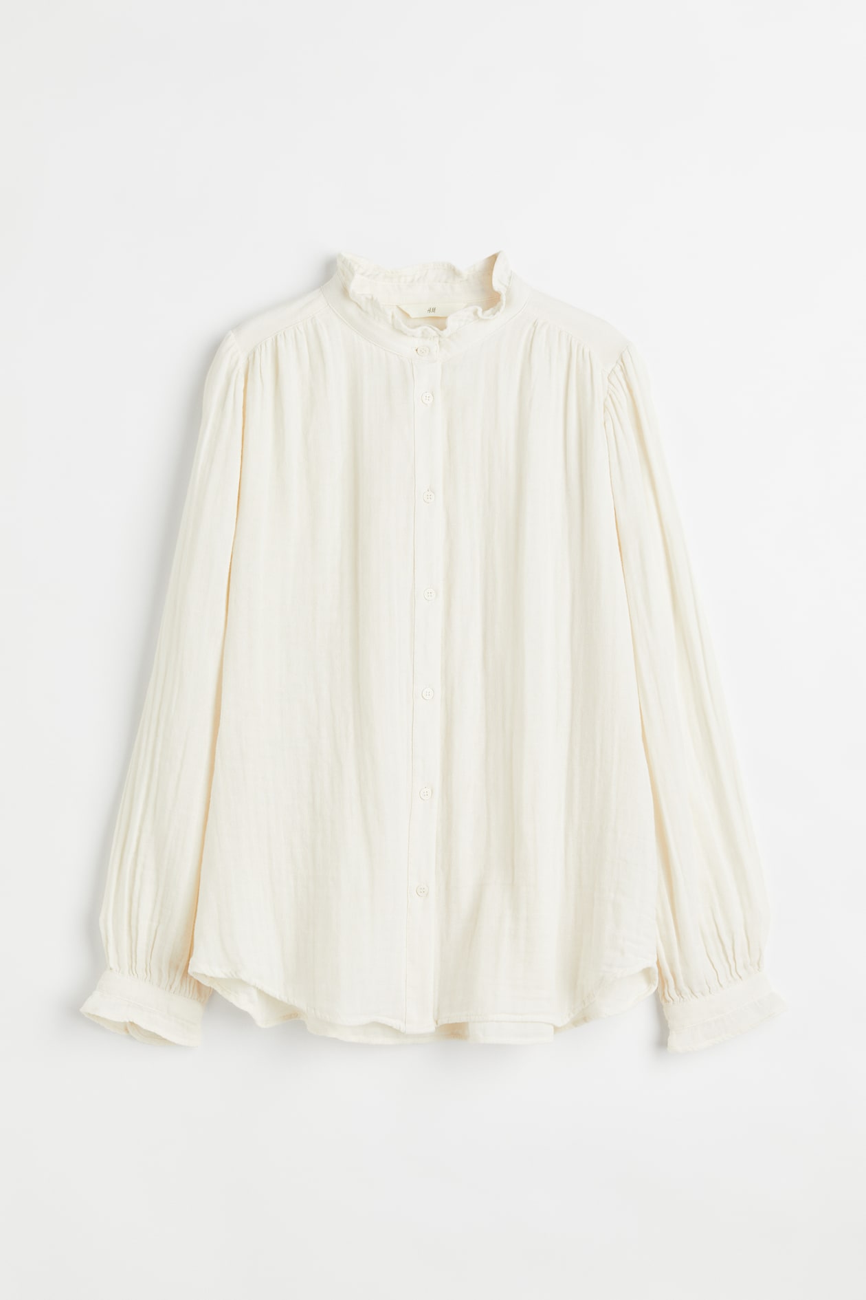 Cotton muslin blouse - Cream - Ladies | H&M GB