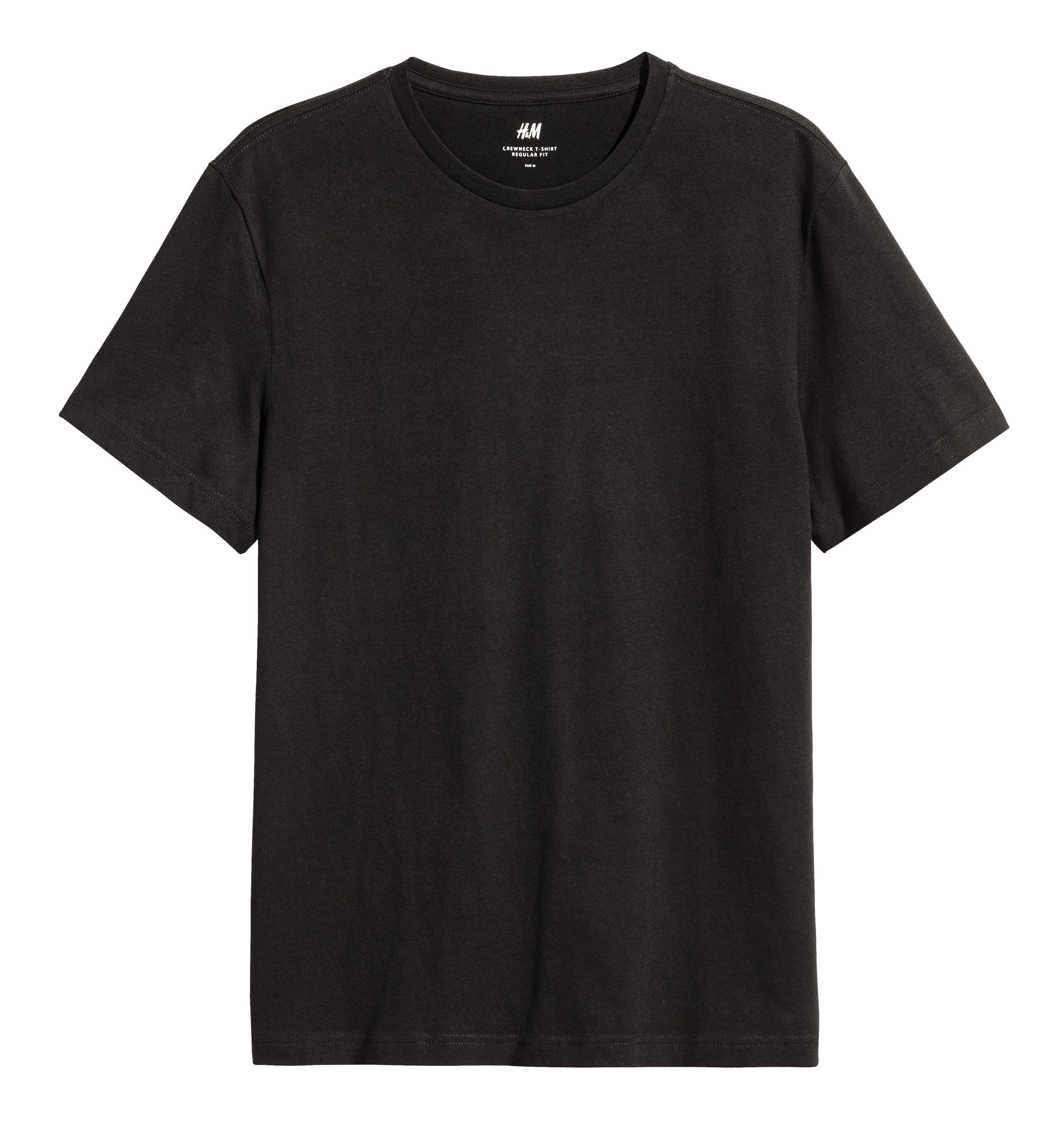 H&m plain black t shirt hotsell