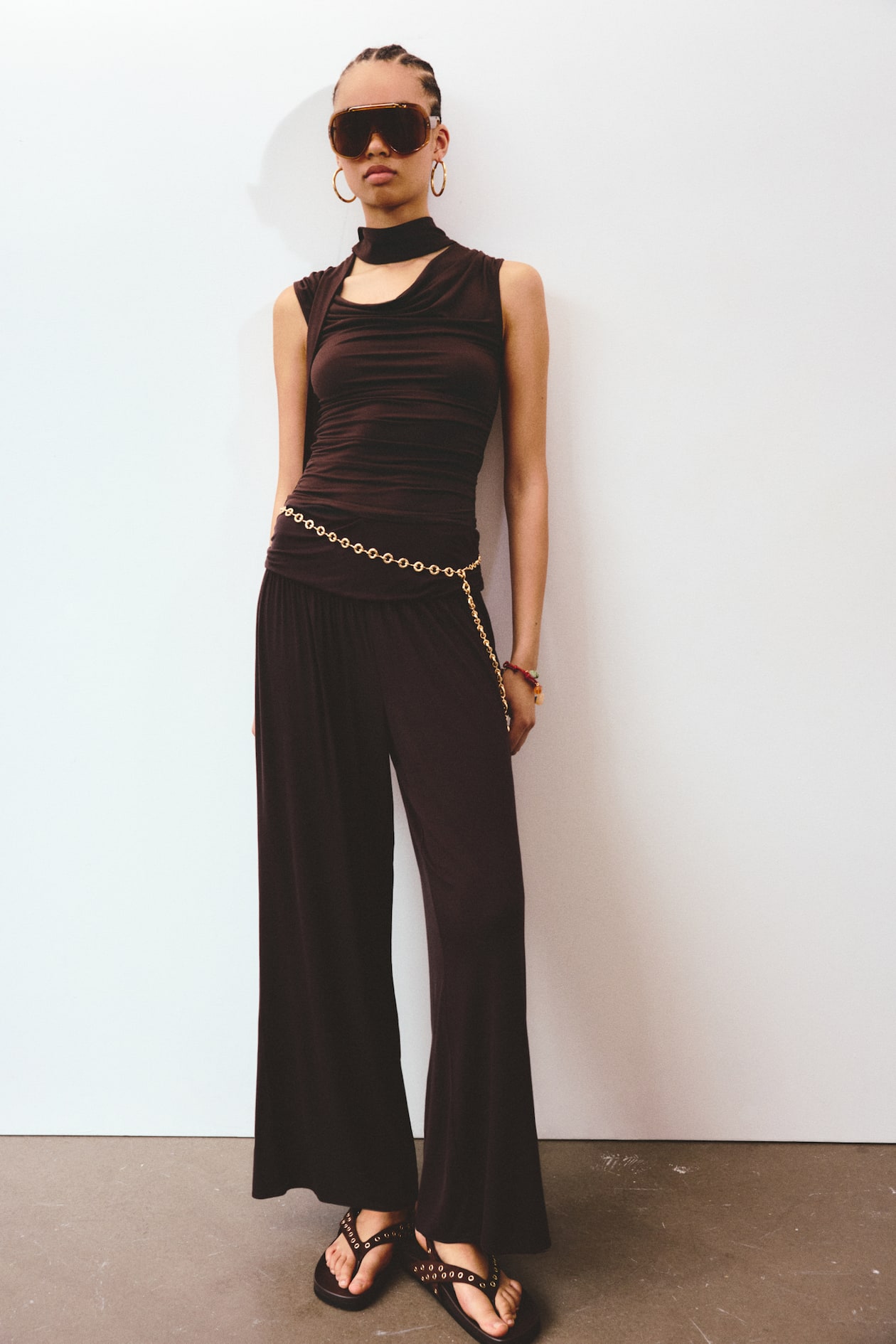 Top with Scarf Collar - image 2