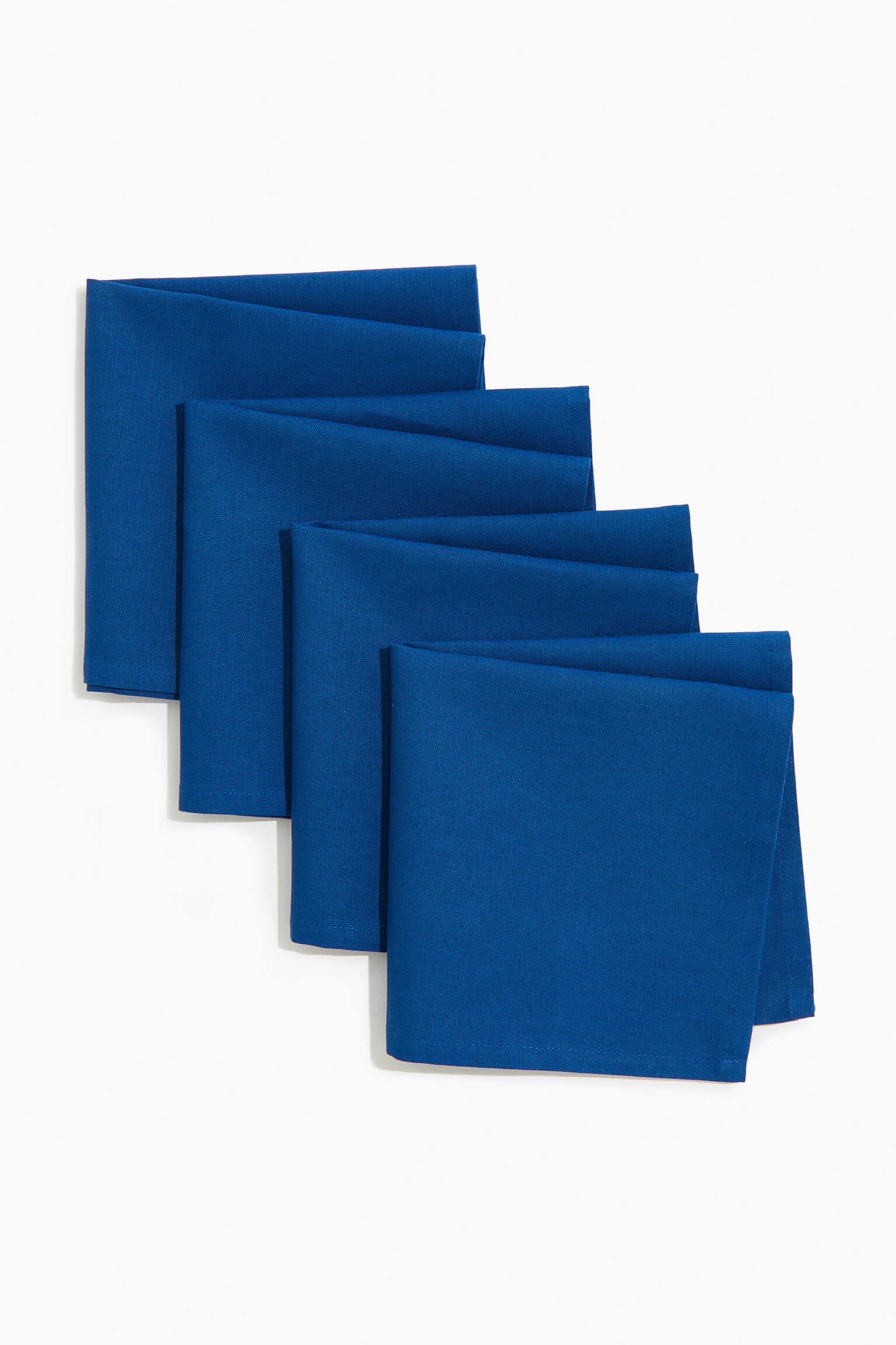 4-pack cotton napkins - Cobalt blue - 1