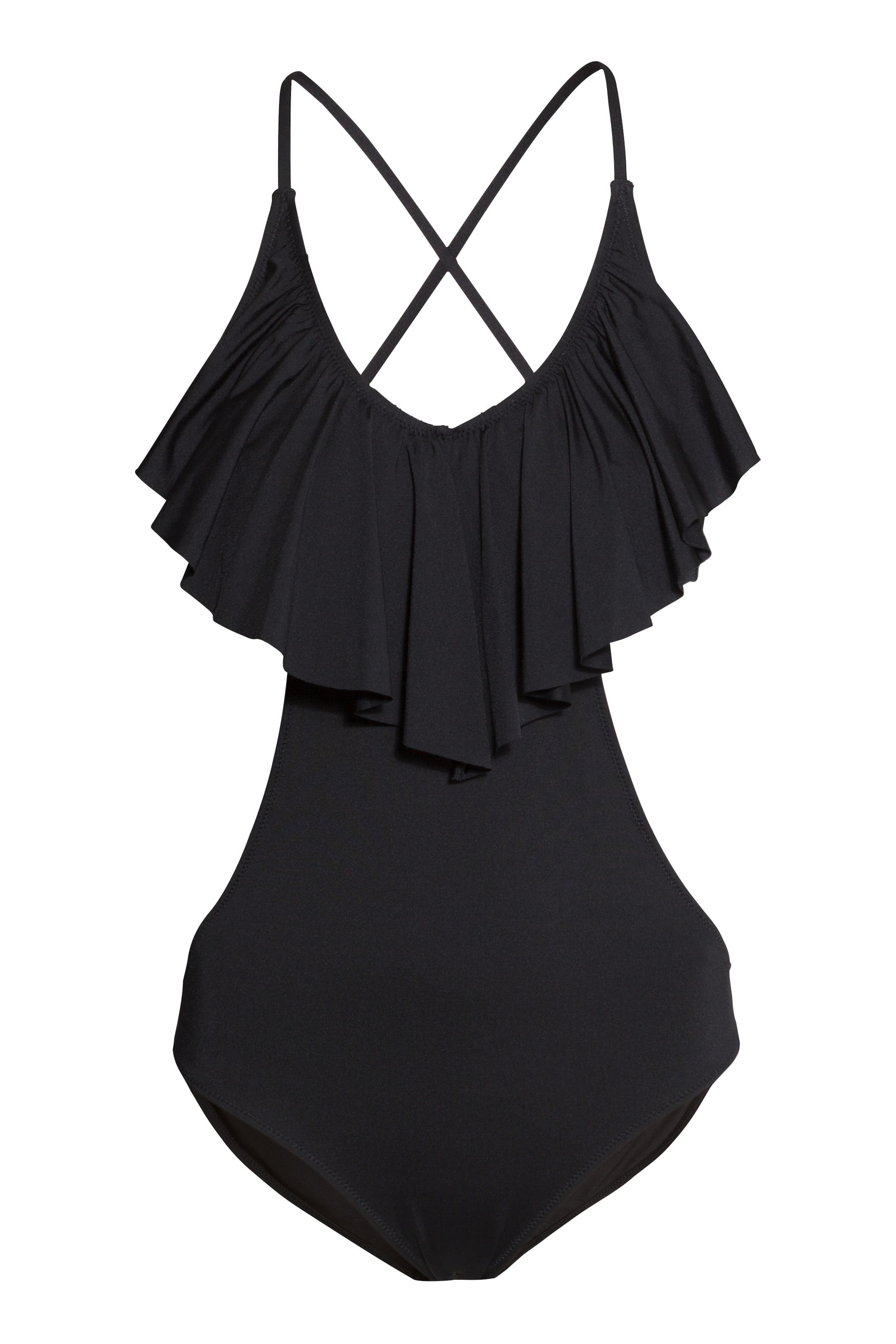 Agrandir l'image: Maillot de bain avec volant - Noir - FEMME | H&M FR 1