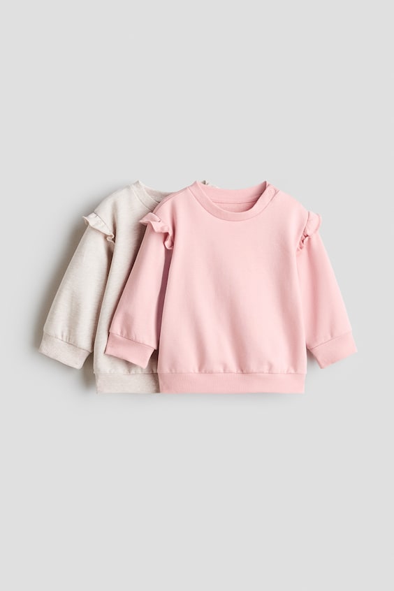 H&M 2-Pack Brushed-Inside Sweatshirts
