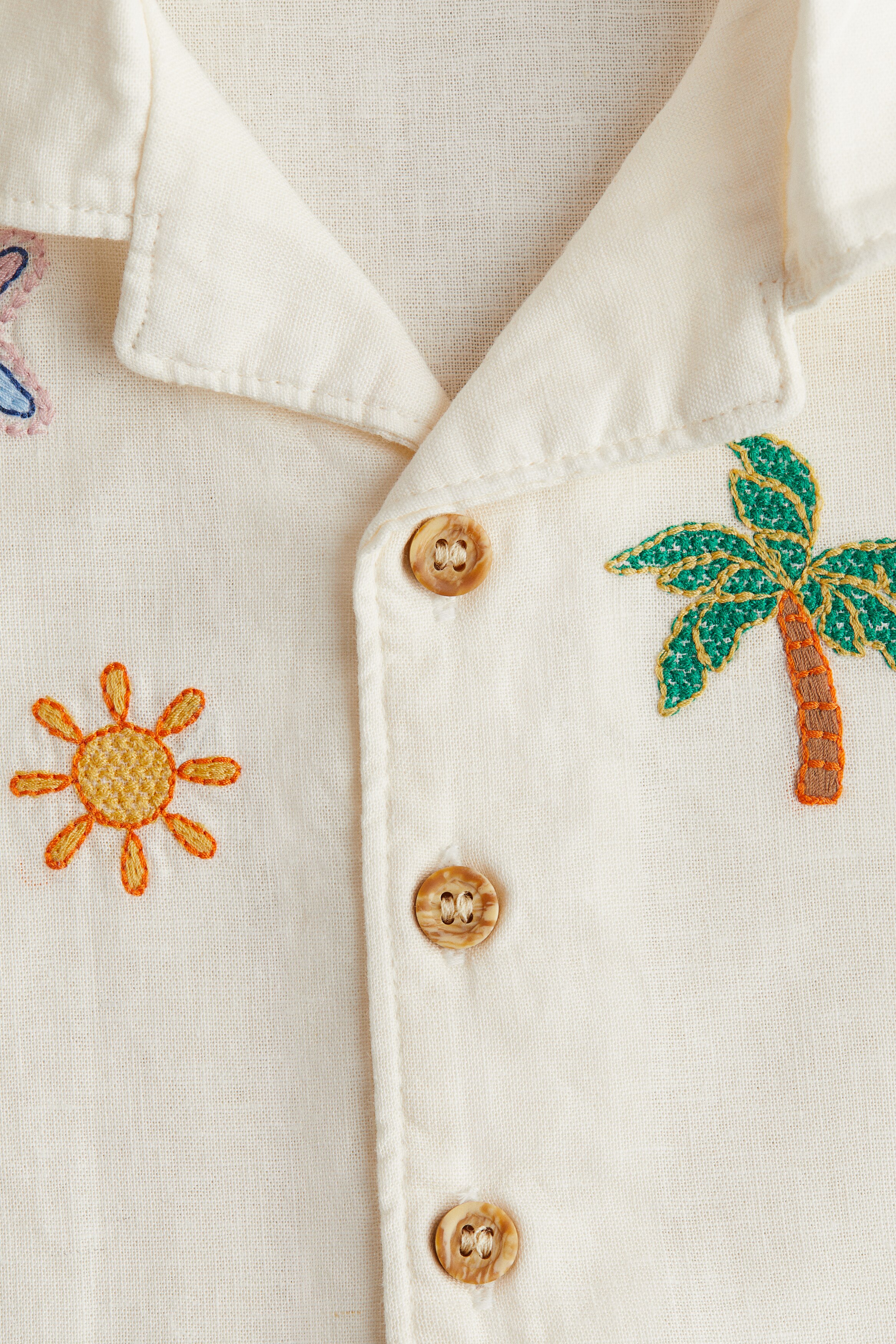 linen-blend resort shirt-image