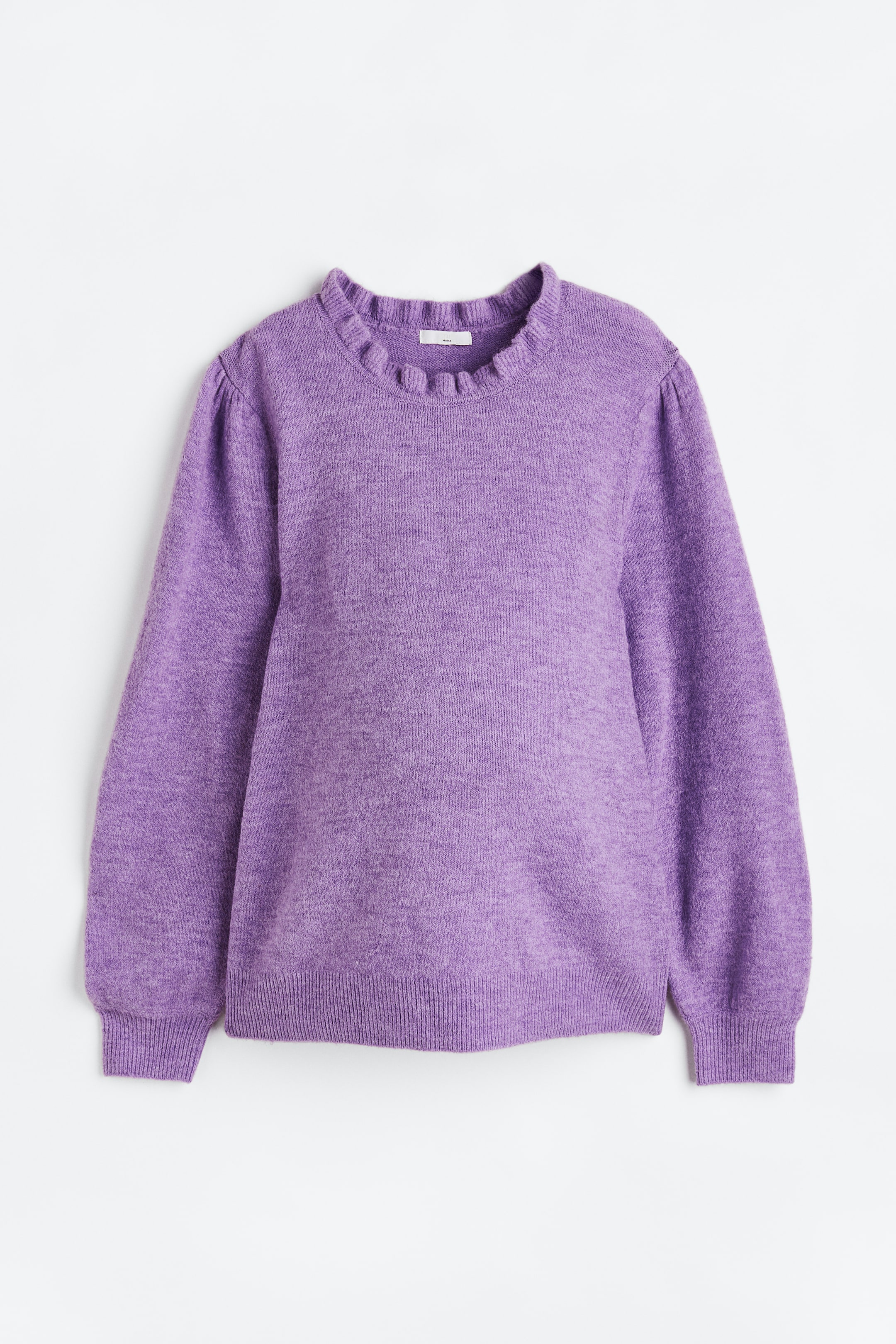 Grotere afbeelding bekijken: MAMA Trui met volant - Paars - DAMES | H&M BE 1