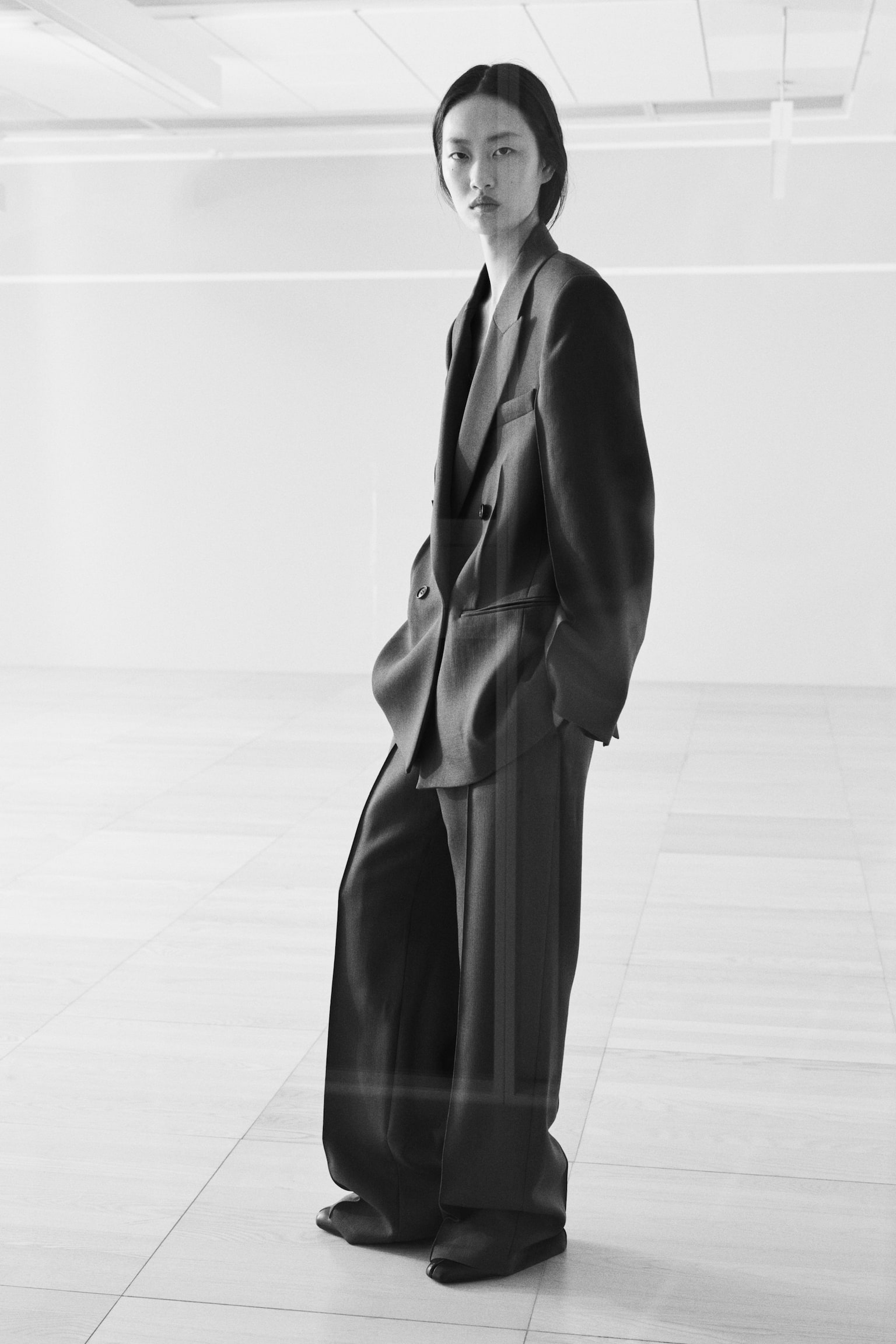 Женские брюки H&M Tailored Wool, цвет: Тёмный серо-коричневый — фото 6