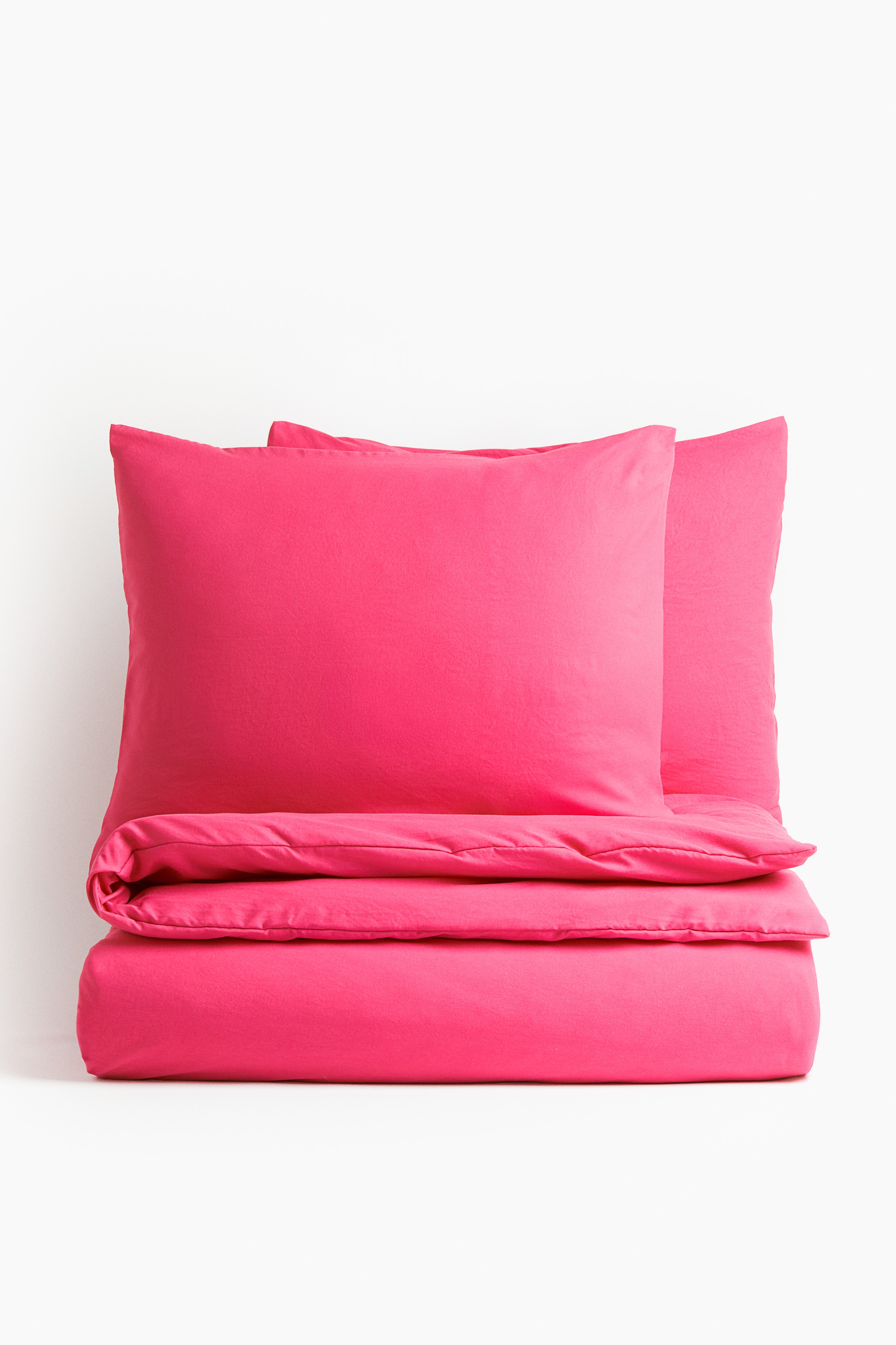 H&M Home  - Bettwäsche für Doppel-/King-Size-Betten - Cerise - size: 200x200 80x80