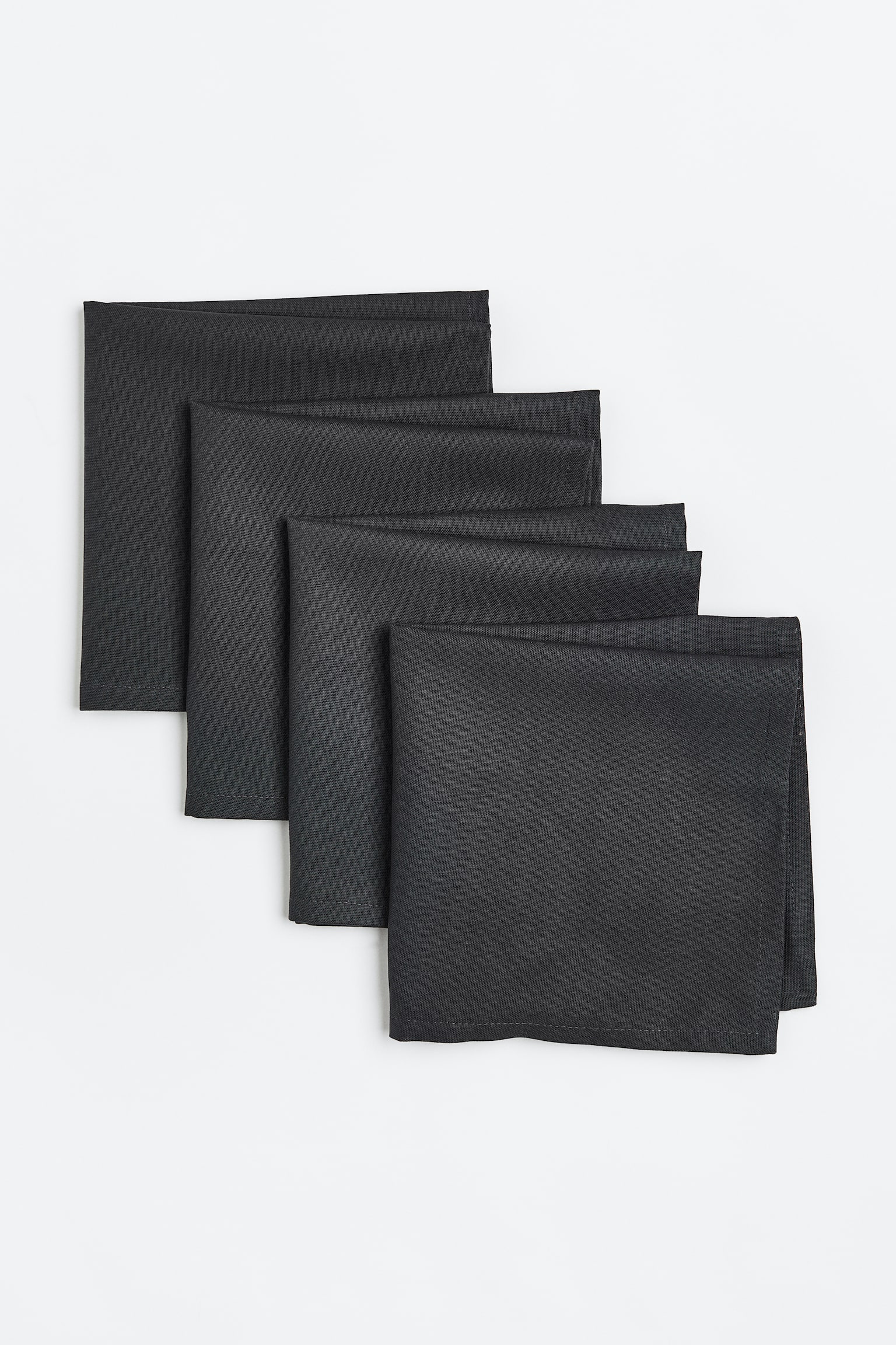 4-pack cotton napkins - Anthracite grey/Dark green/White/Cobalt blue/Red/Dark orange/Light purple - 3