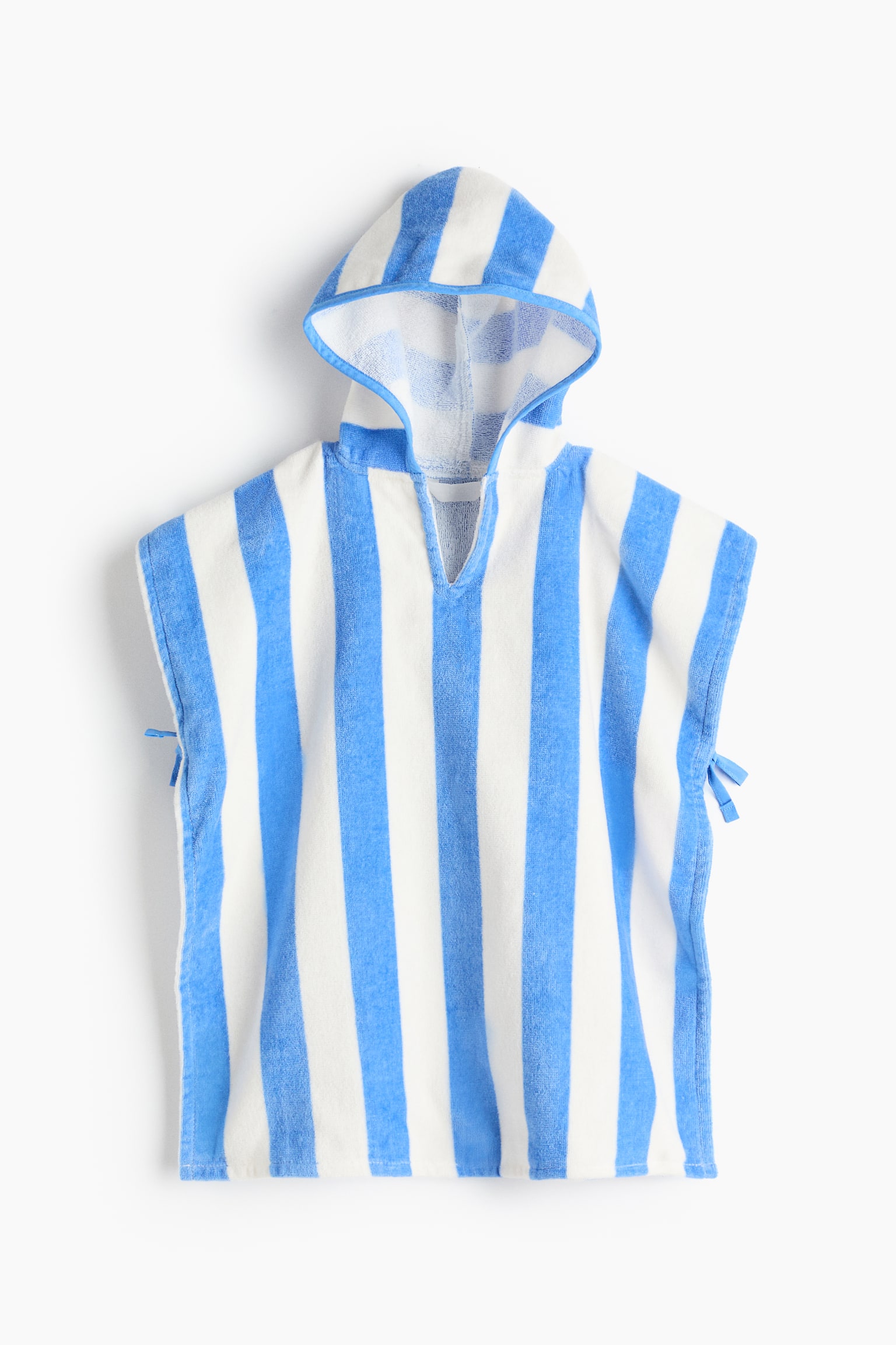 Baby poncho towel - White/Blue striped/Light pink/Striped/Beige/Striped - 1