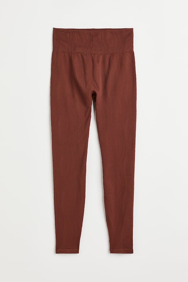 Seamless Sports tights - Brown - 1