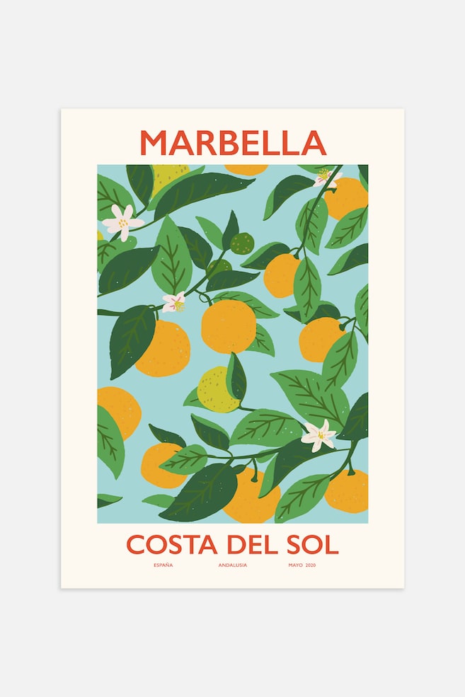 Marbella Poster - Orange/vert - 1
