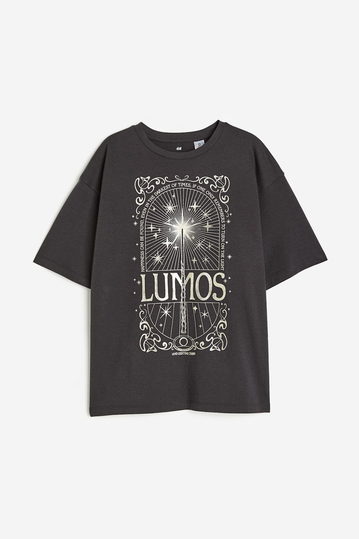 Printed cotton T-shirt Dark grey/Harry Potter Kids H&M MY