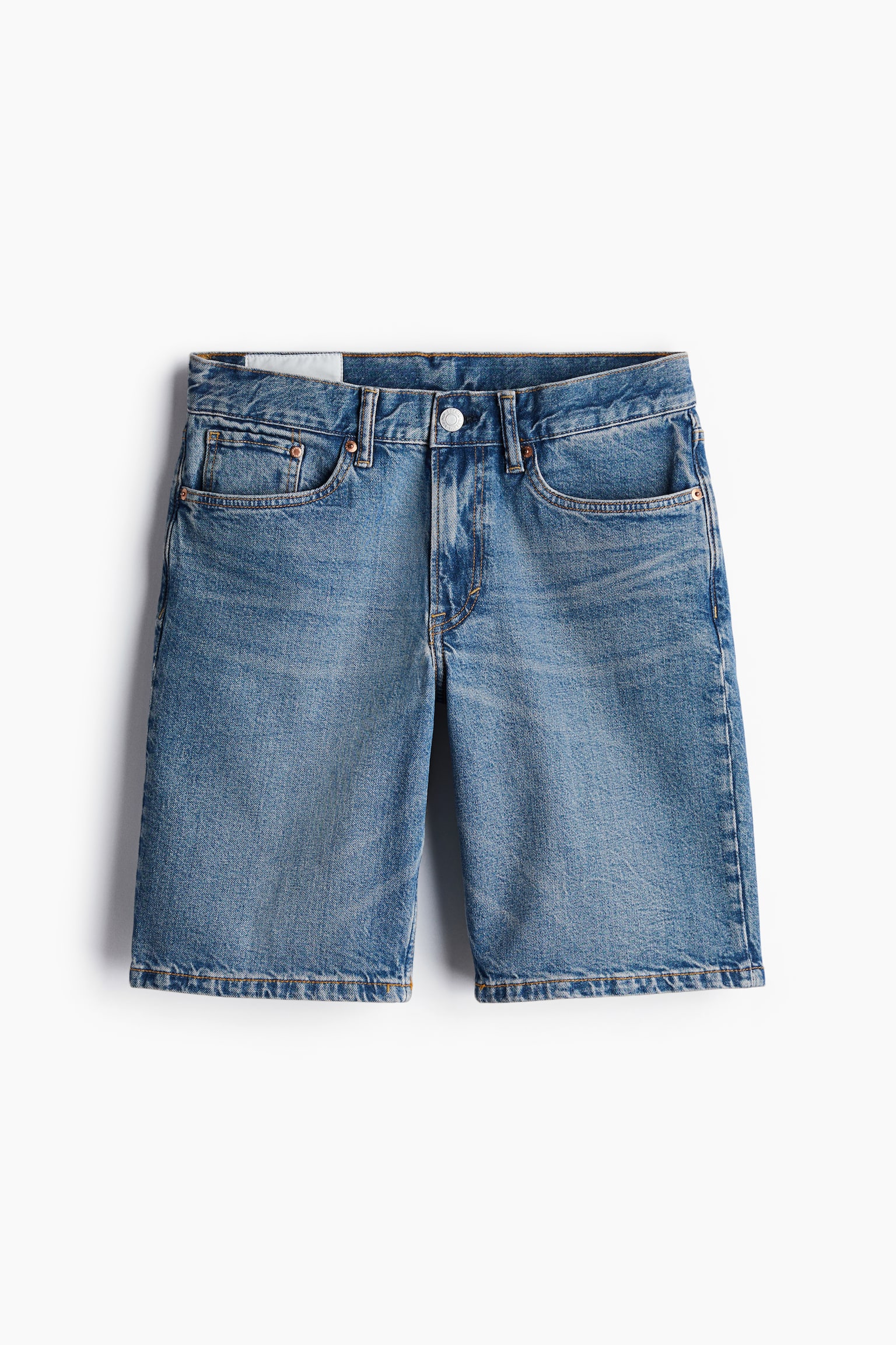 Regular Denim shorts - Denim blue/White - 2