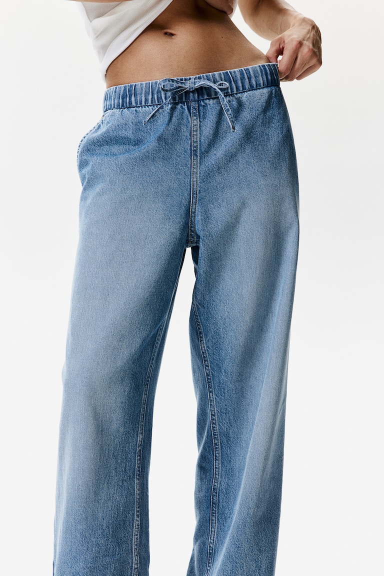 Denim joggers Light denim blue Ladies H&M IN