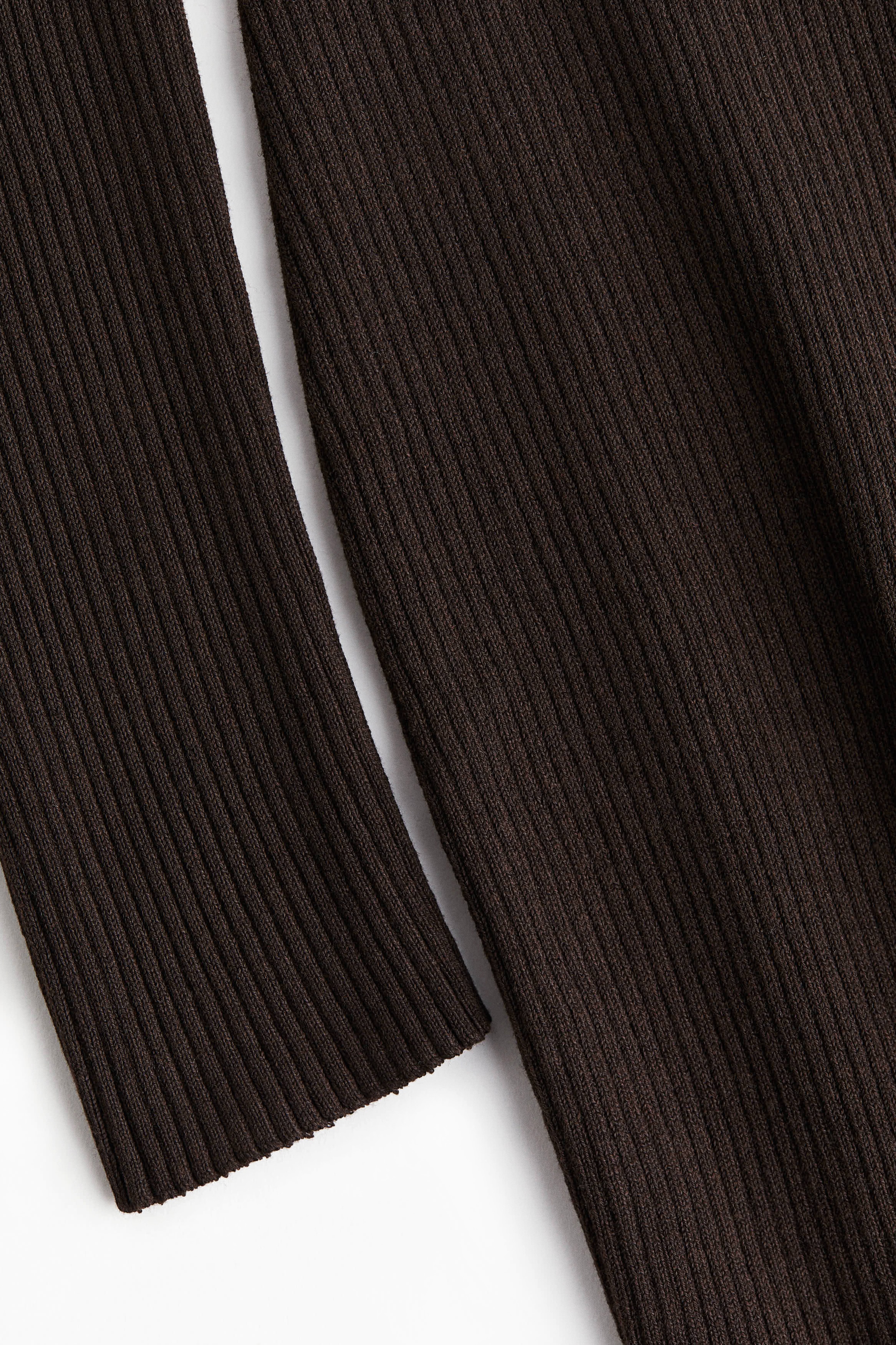 Rib-knit turtleneck dress
