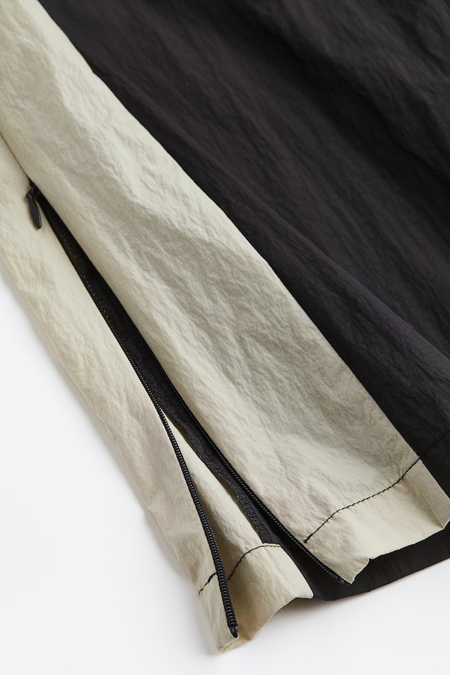 Pantaloni sportivi antivento con cerniere in basso - Nero/color block - 3