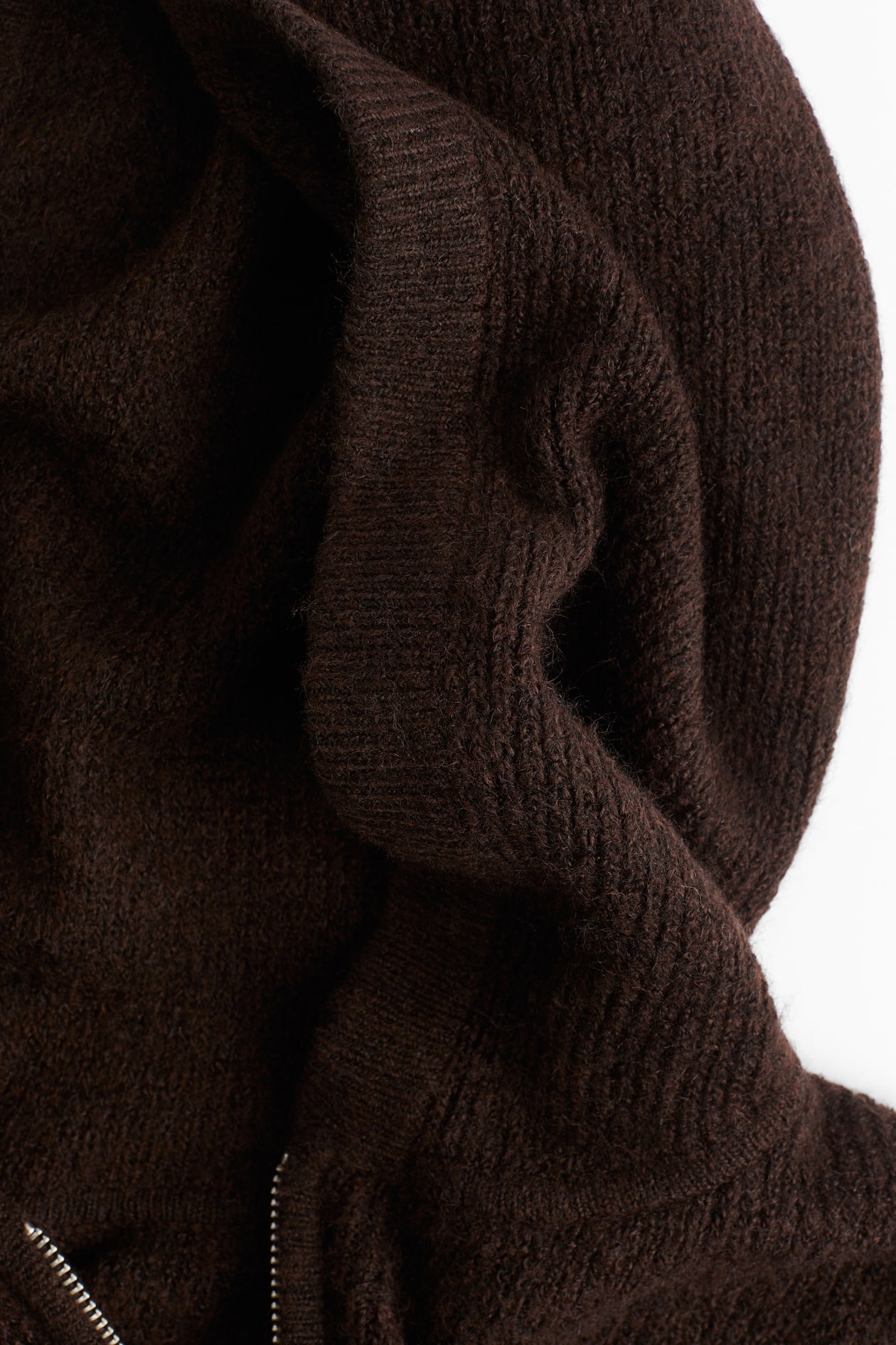Hooded Cardigan with Zipper - image 5