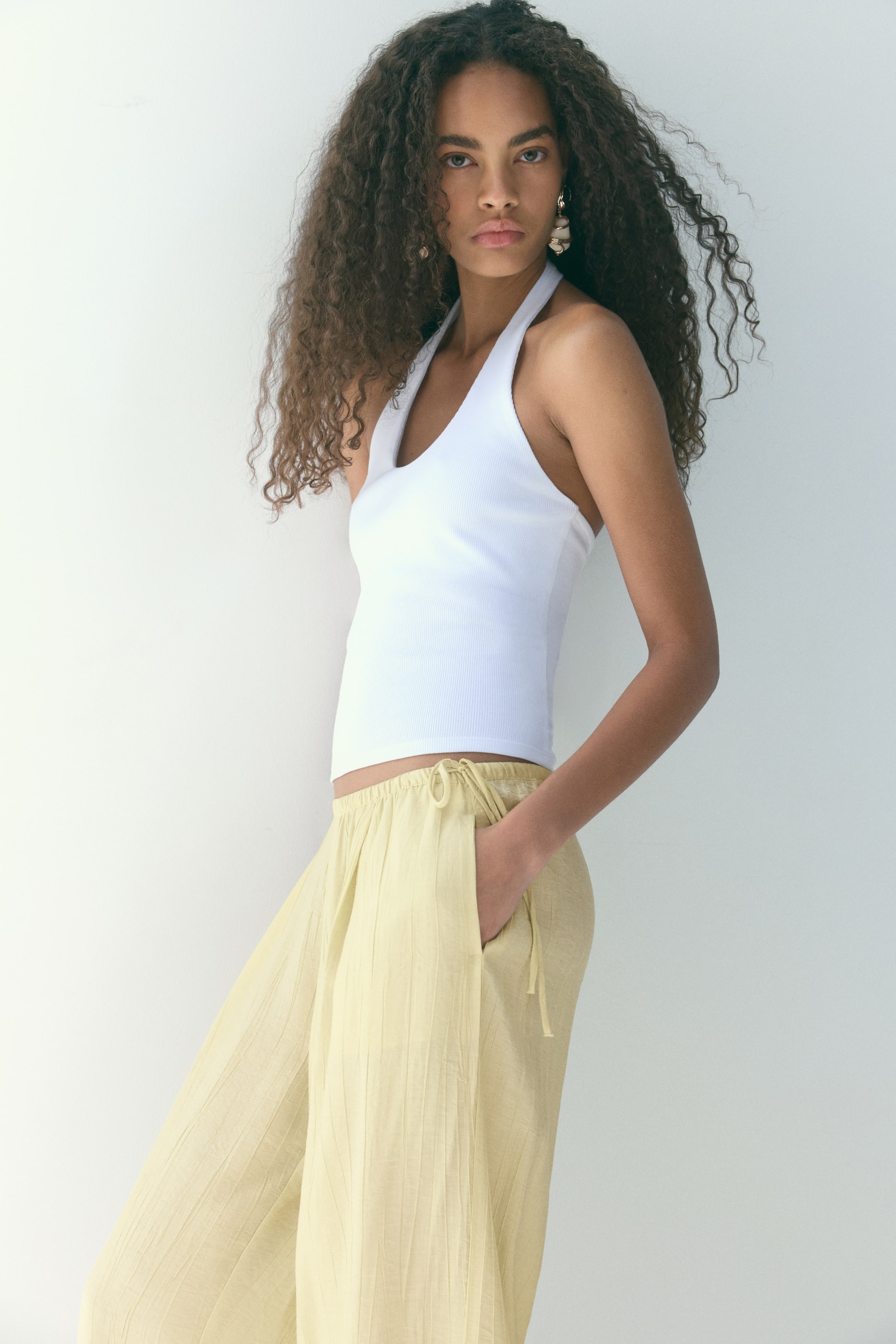 Pantalon à cordon jambes ballon