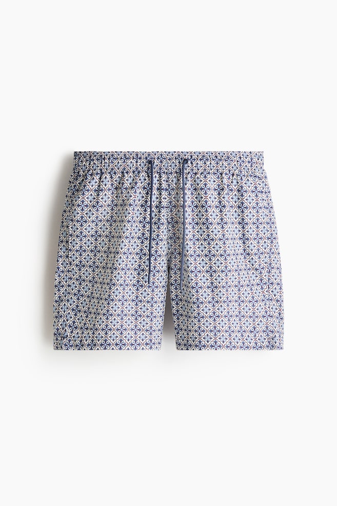 Patterned Swim Shorts - Light blue/patterned/Brown/patterned/Dark gray/floral/Cream/floral - 1