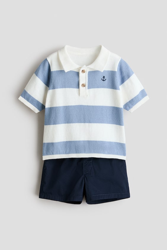 Детские топы H&M 2-Piece Polo Shirt and Shorts Set