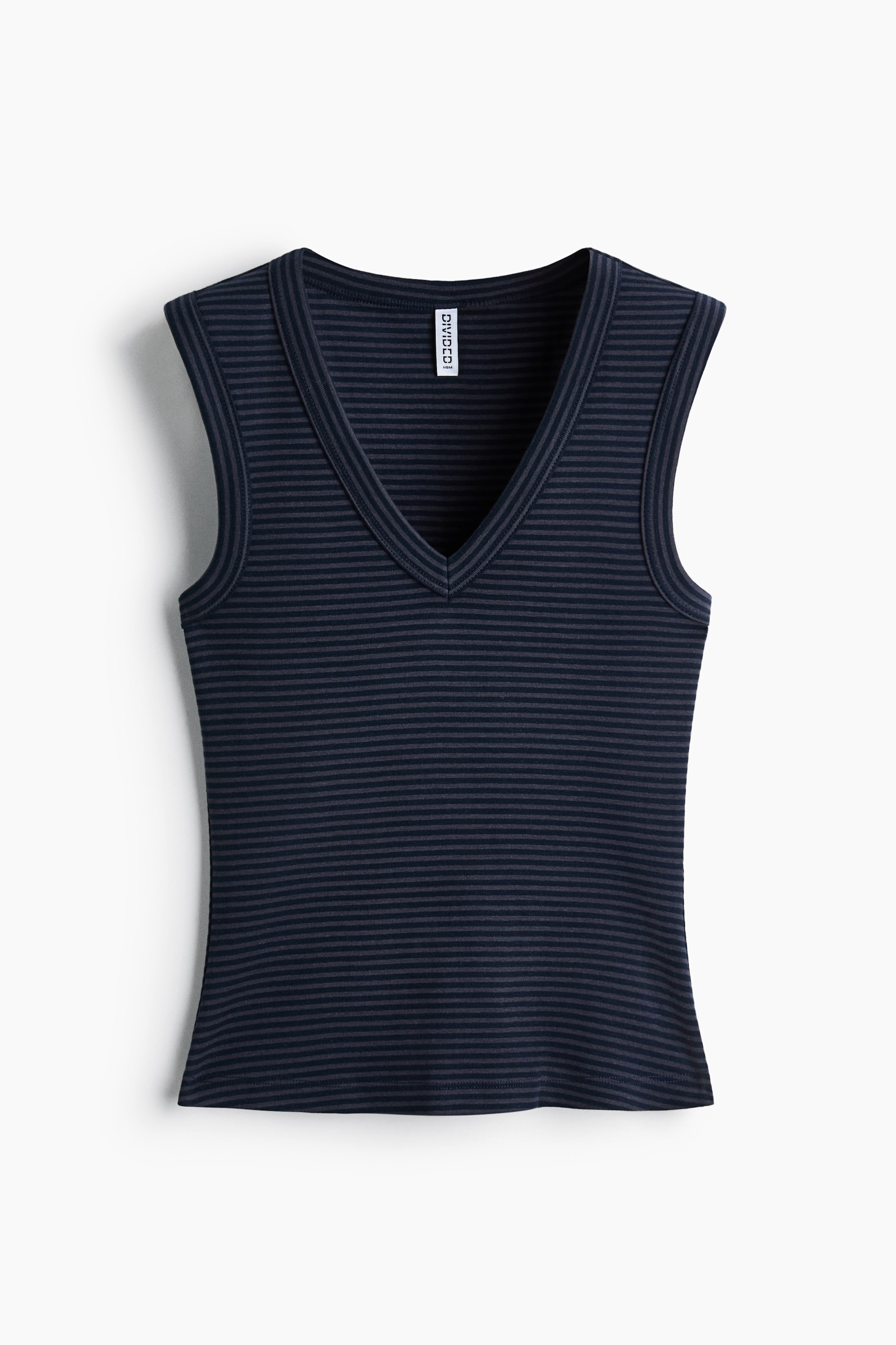 Ribbed V-Neck Tank Top