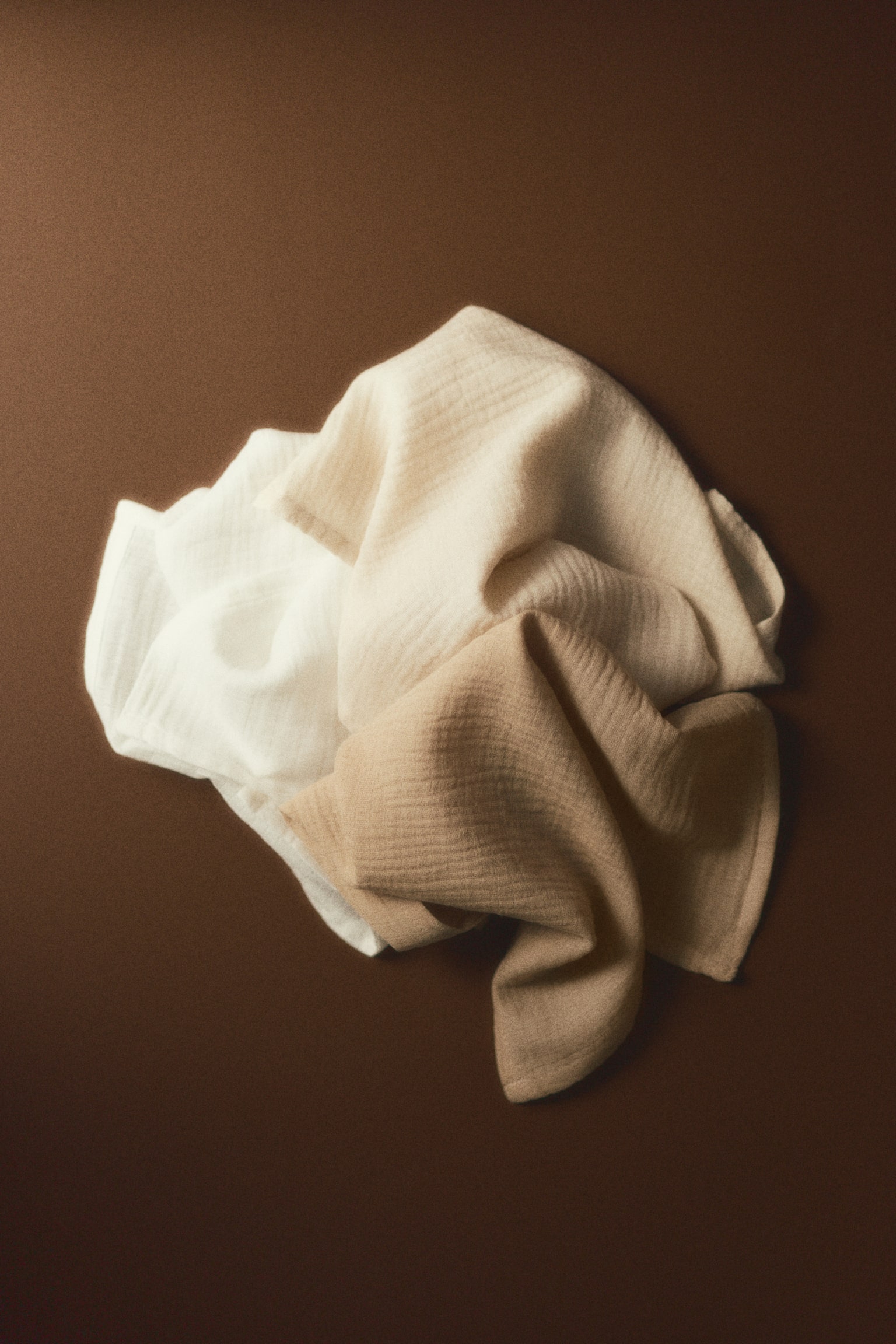 3-pack muslin cloths - Beige/White/Powder pink/Old rose/Light khaki green/Old rose/Beige/Pale pink/Dark pink/Dusty pink - 2