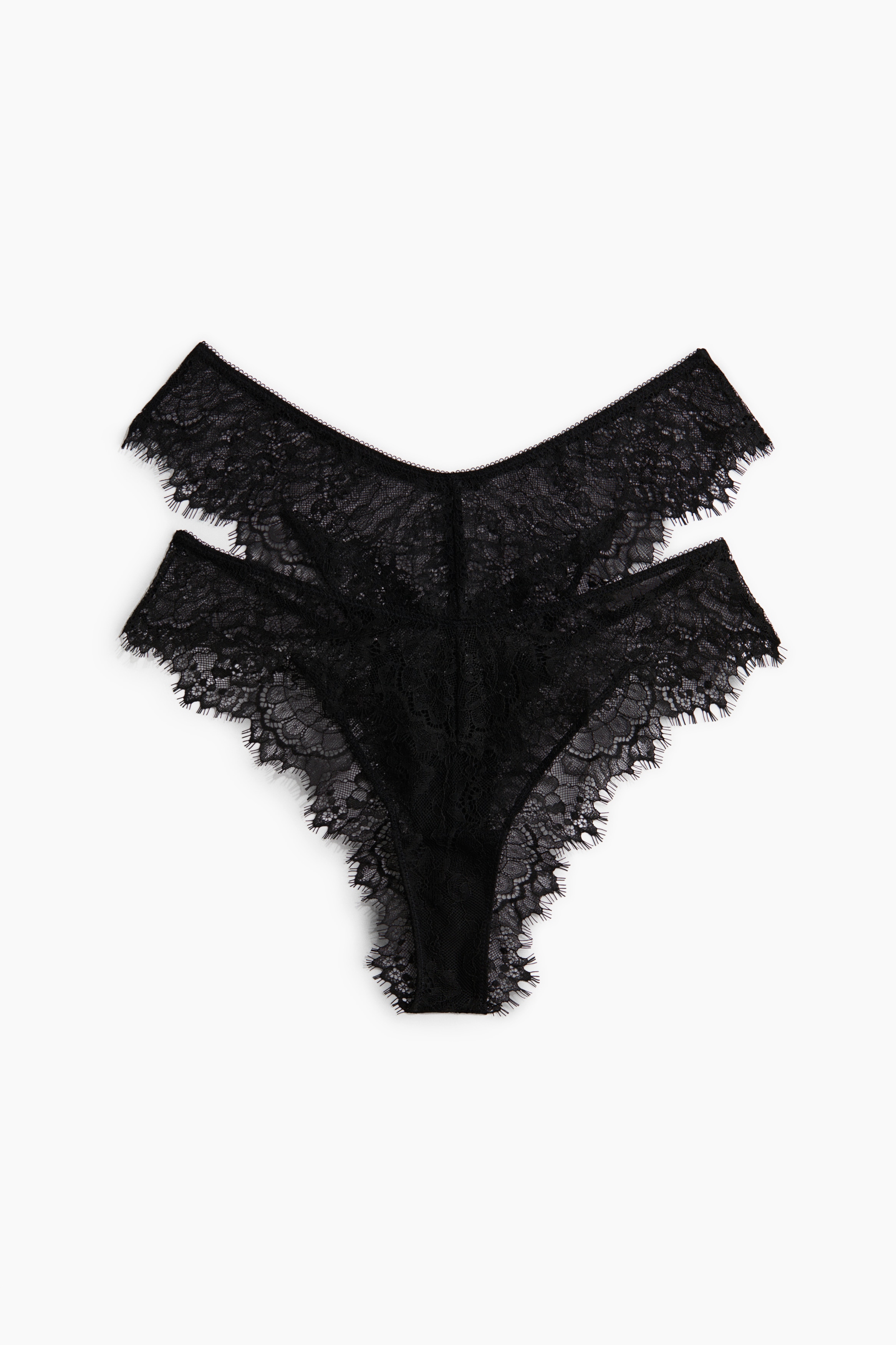 Pack de 2 cuecas Brazilian em renda - Preto