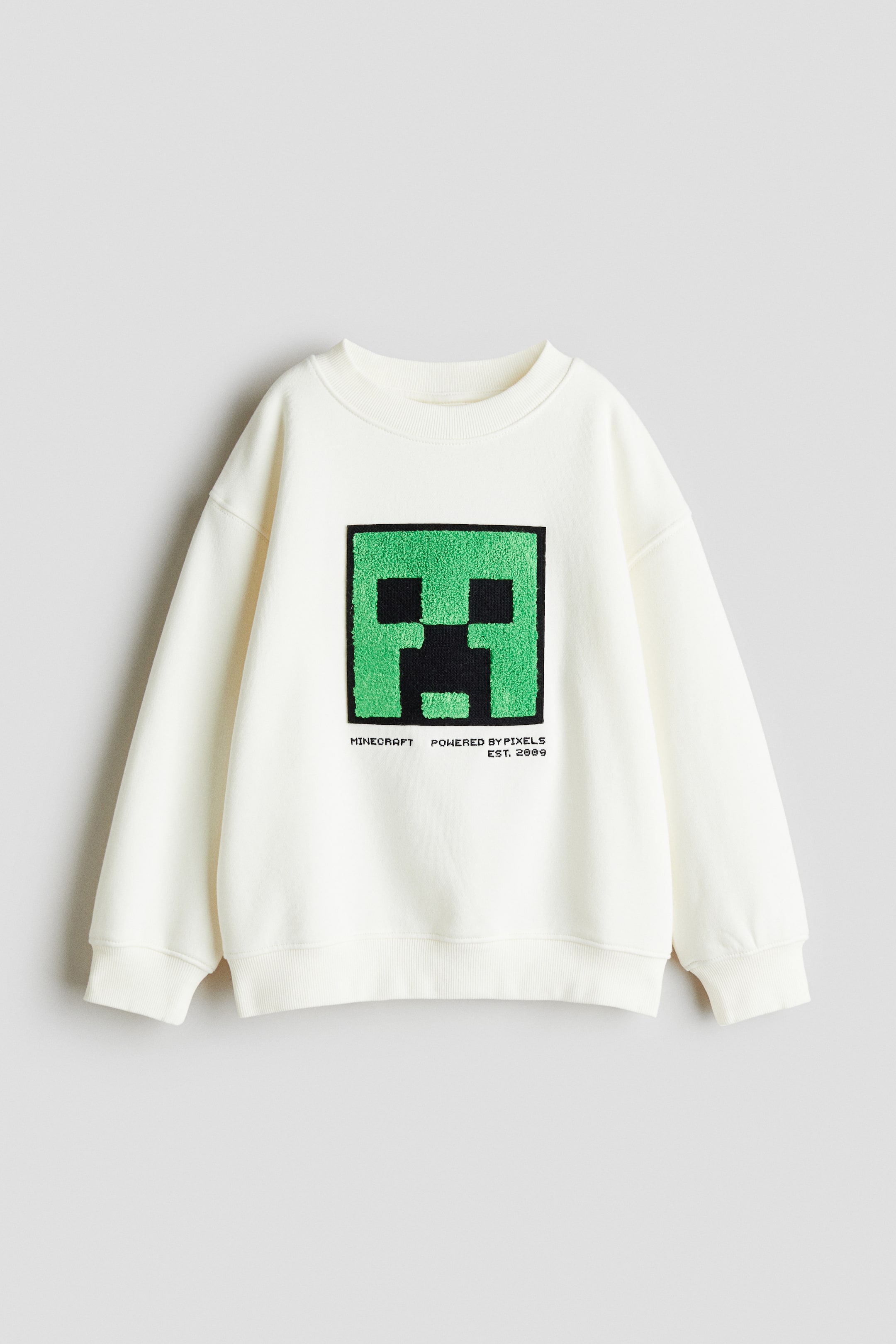 查看大圖: 加大碼圖案運動衫 - 白色/Minecraft - Kids | H&M 3