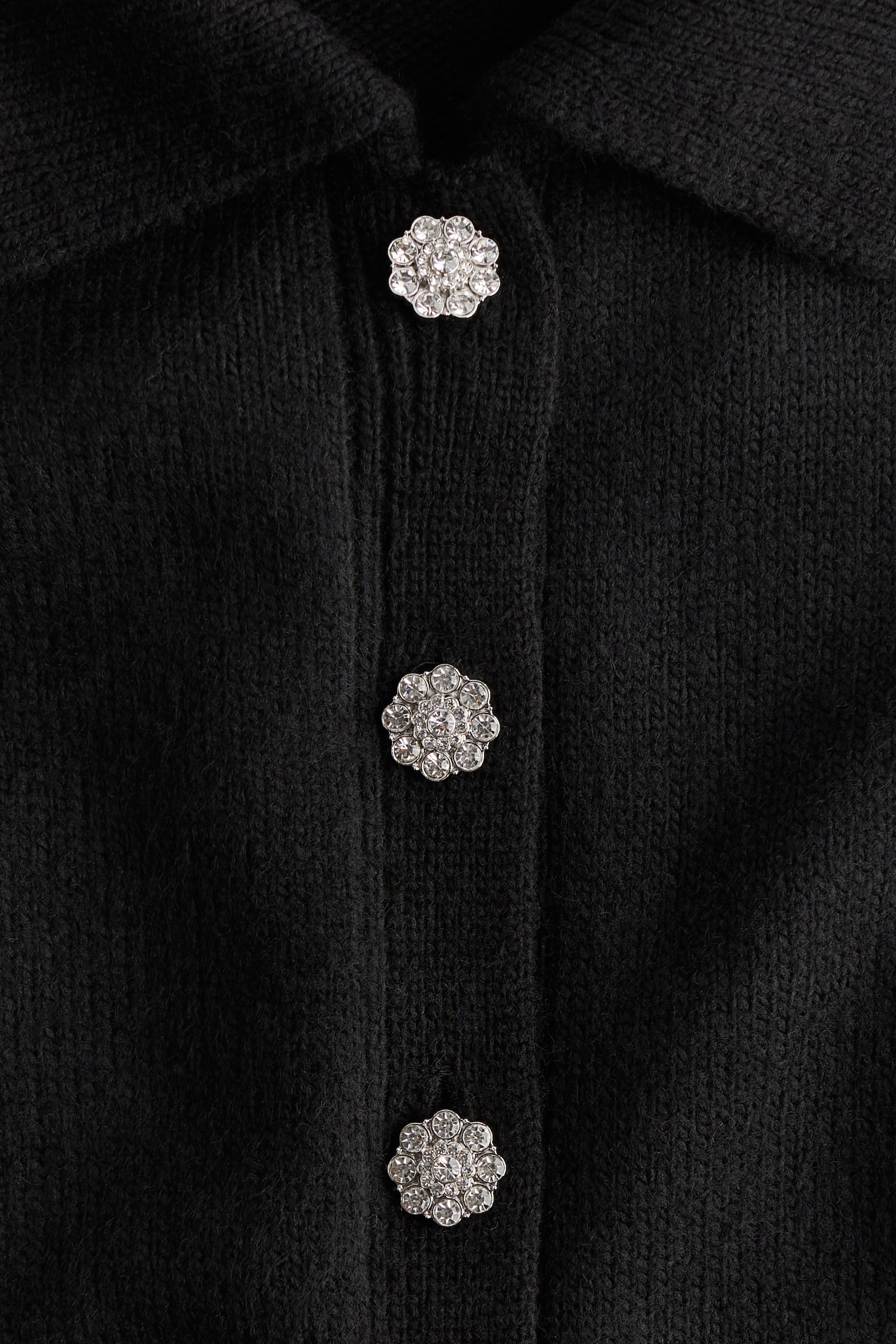 Short-sleeved collared cardigan - Black/Burgundy/Beige/Pale pink - 4