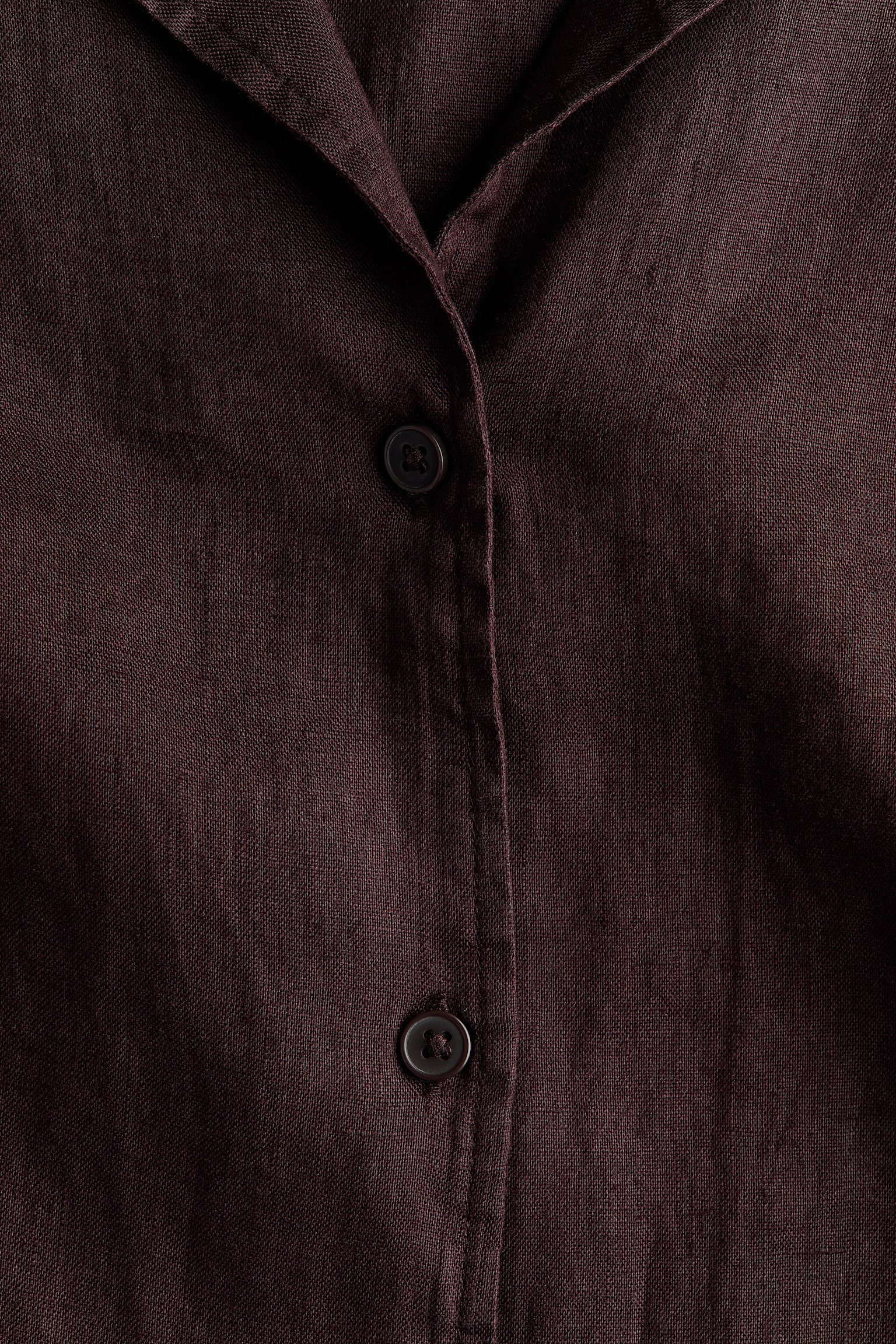 Linen beach shirt-Dark brown - 5