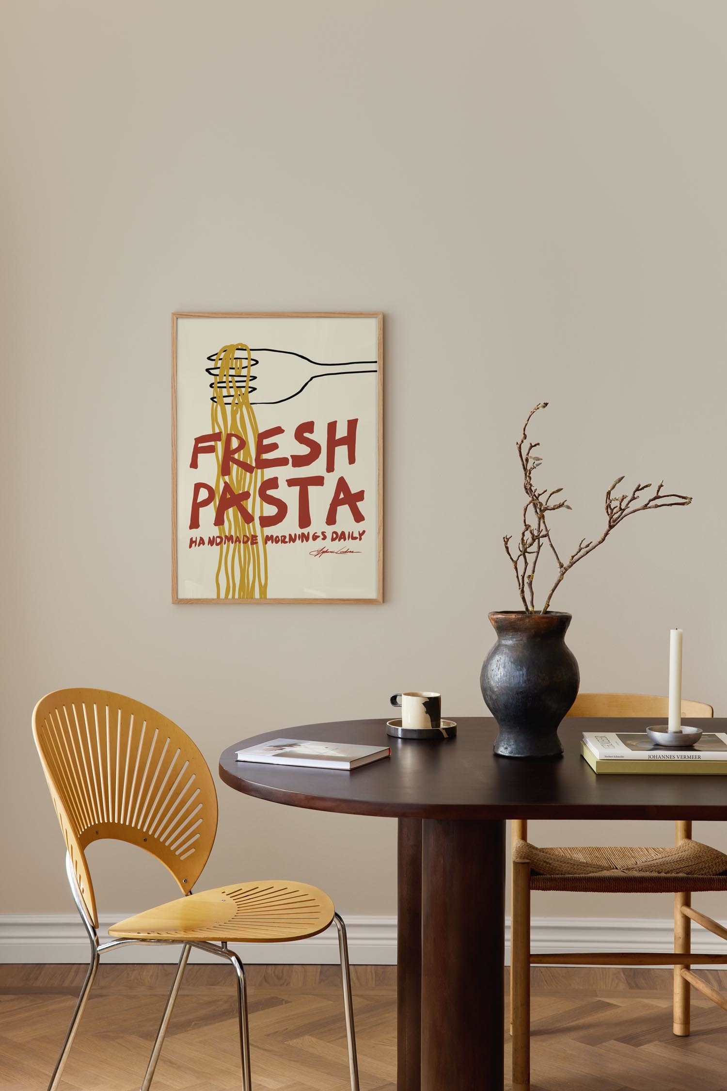 Stephie Cardona Poster - Fresh Pasta/Olives