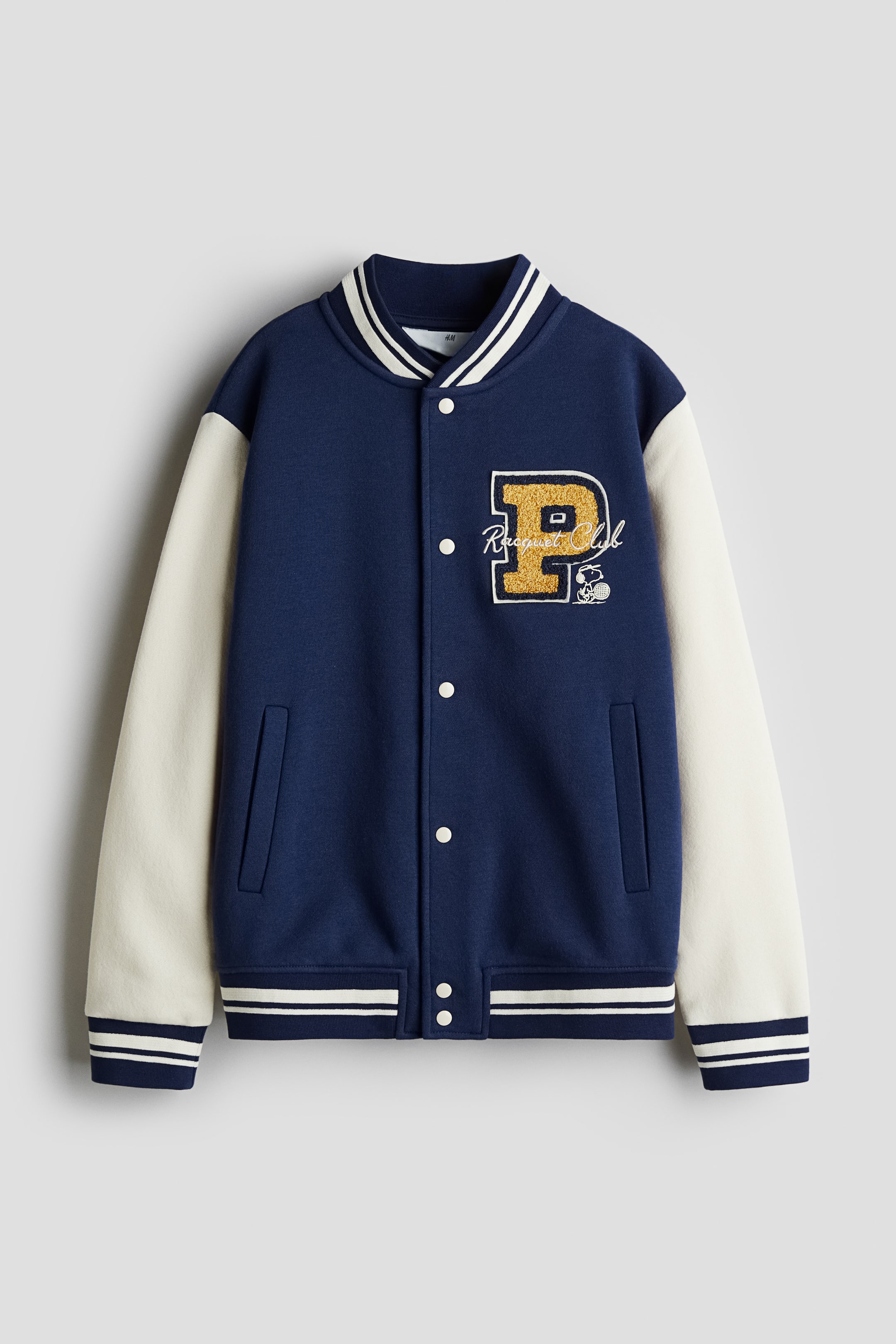 Appliquéd Baseball Jacket