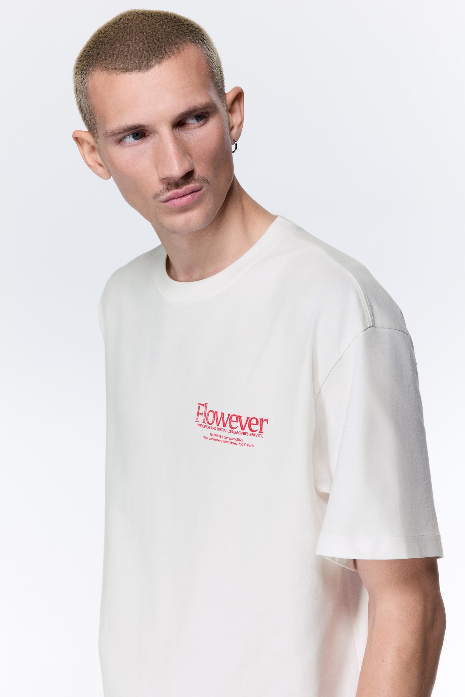 Loose Fit Printed T-shirt - White/Flowever/Brown/Street hoops/Turquoise/Emotional currents/White/Next level ready/Brown/Adapt/Black/Keep the wild/Navy blue/Not All Things Lost/Plum/Handle With Care - 1