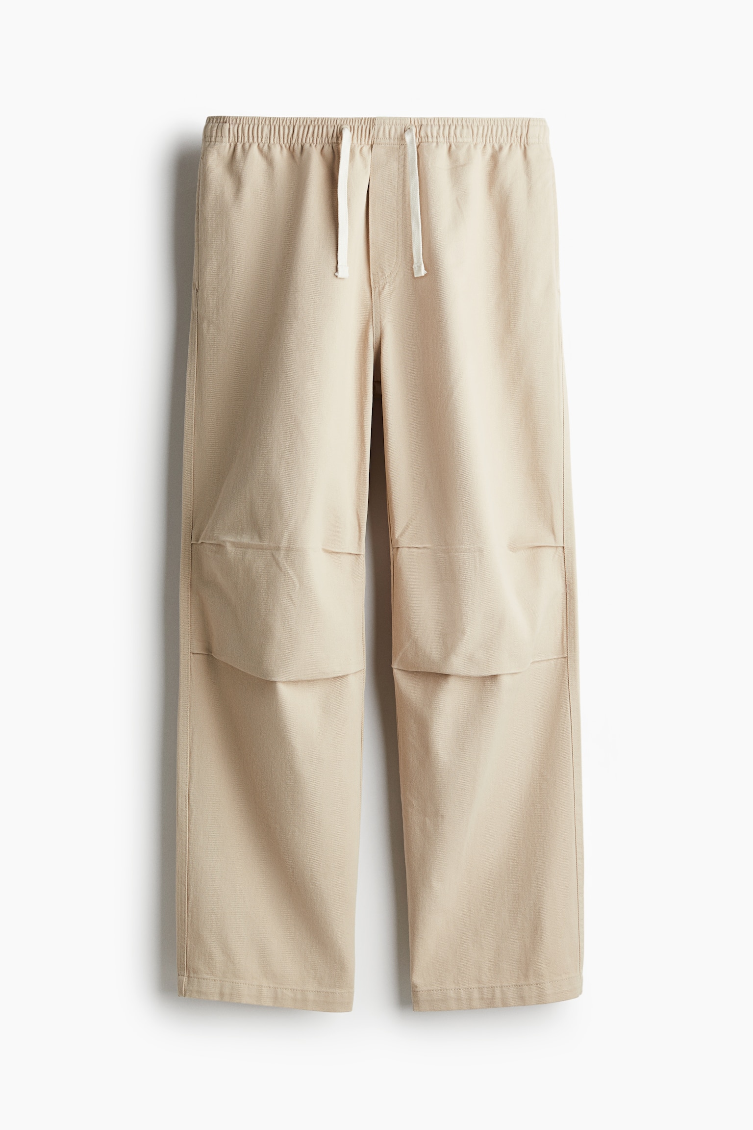 Loose Fit Twill trousers - Beige/White/Pinstriped - 1