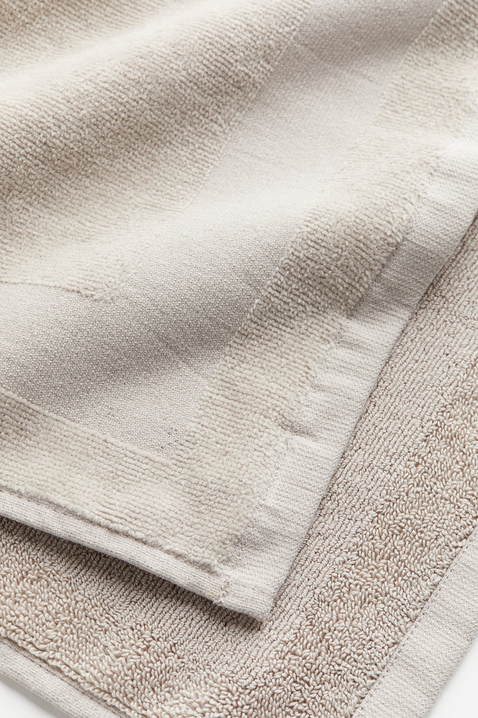 Velour guest towel - Light beige/Light green - 3