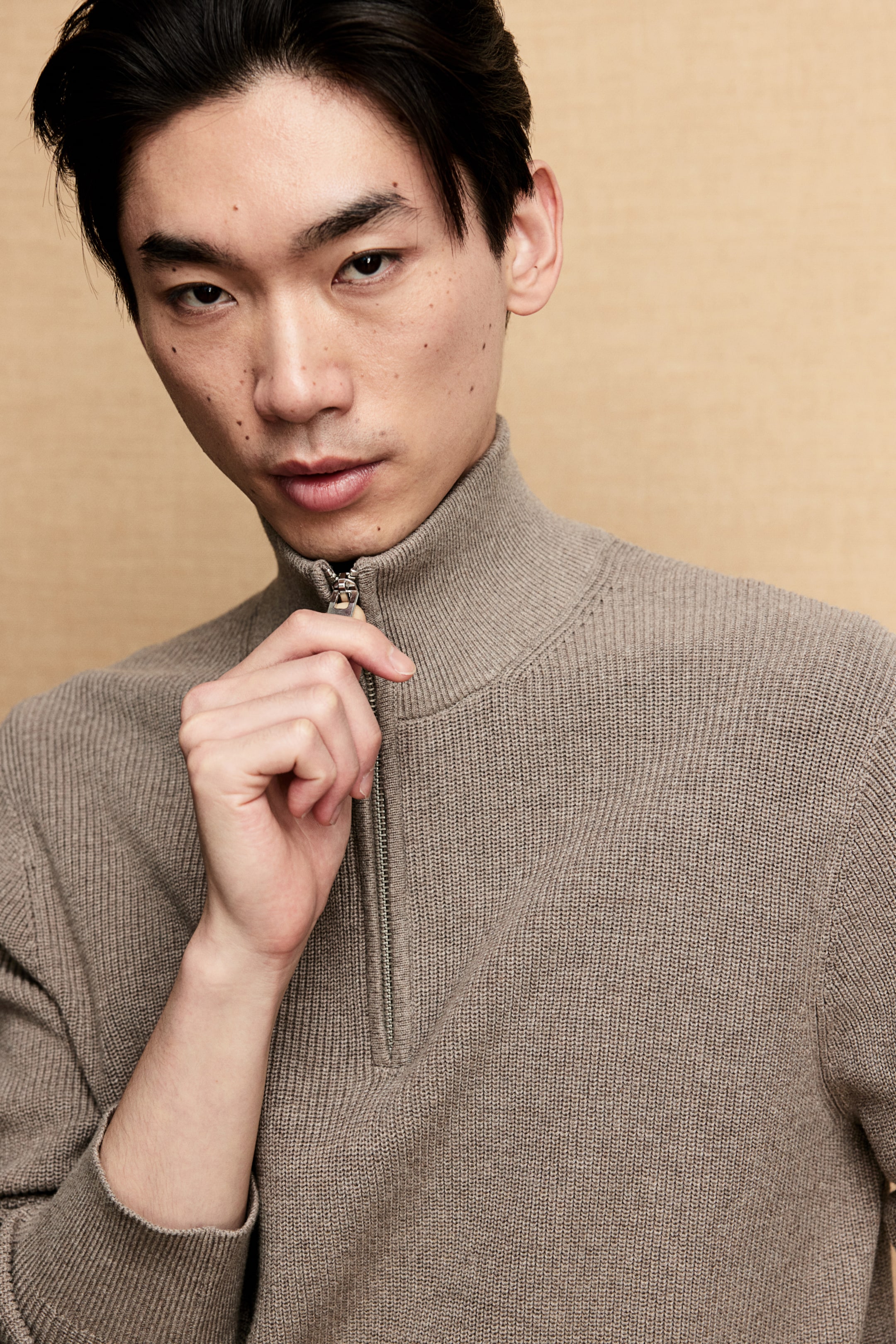 Slim Fit Sweater - Dark beige - Men | H&M US